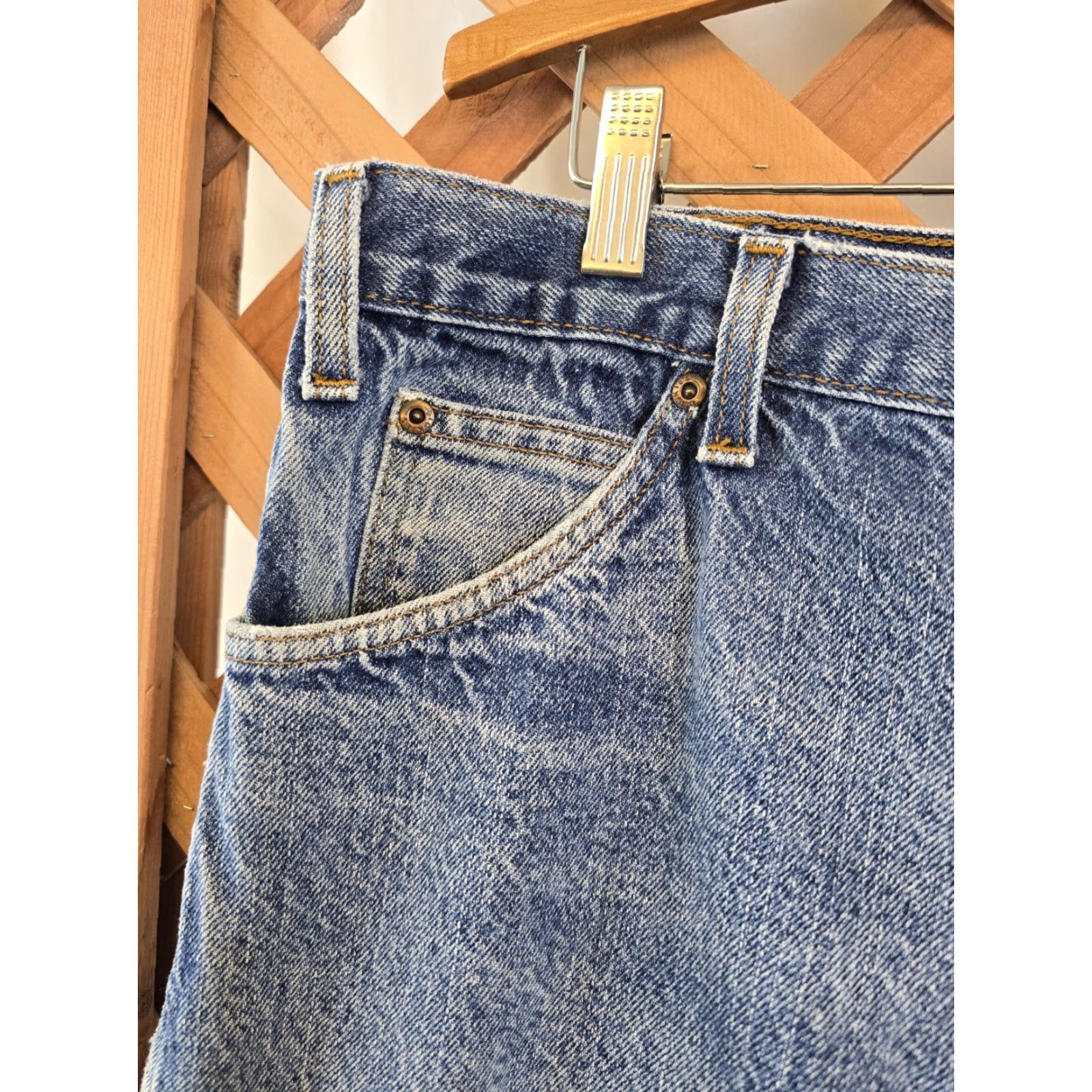 Dickies Dickies Jeans - Women - 36x31 - 90s Blue Light Wash - Plus Size - 5-Pocket Denim - Button Zip - Inseam 31 - Straight Style - Vintage? No Size 25" / US 0 / IT 36 - 5 Thumbnail