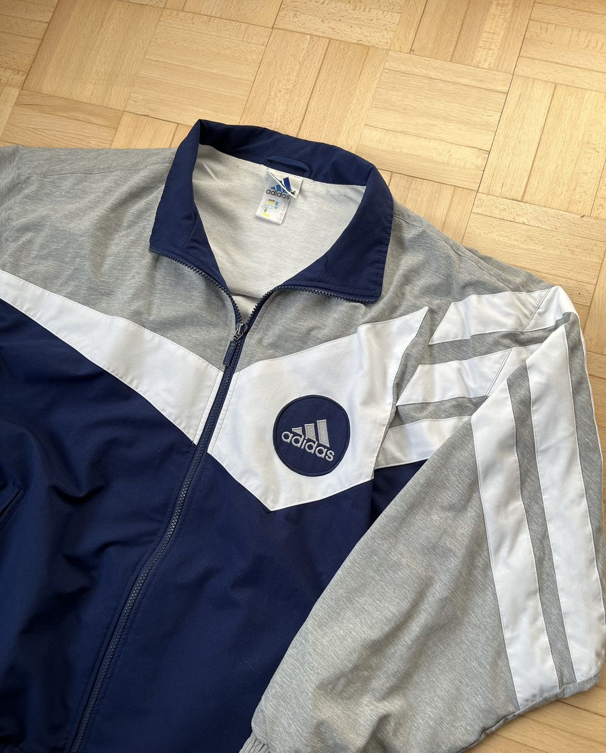 Adidas × Vintage Adidas vintage track jacket embroidered logo 90s rave Size US L / EU 52-54 / 3 - 5 Thumbnail