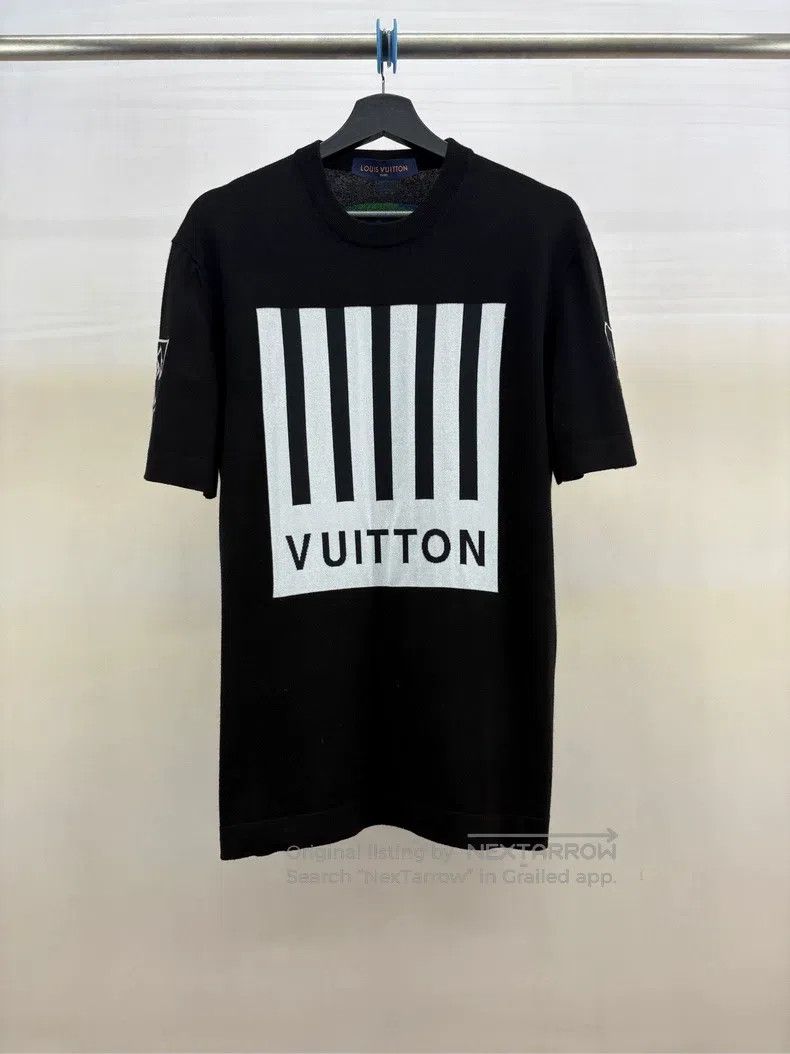 Louis Vuitton Louis Vuitton Piano earth logo knitted short sleeve Size US L / EU 52-54 / 3 - 1 Thumbnail