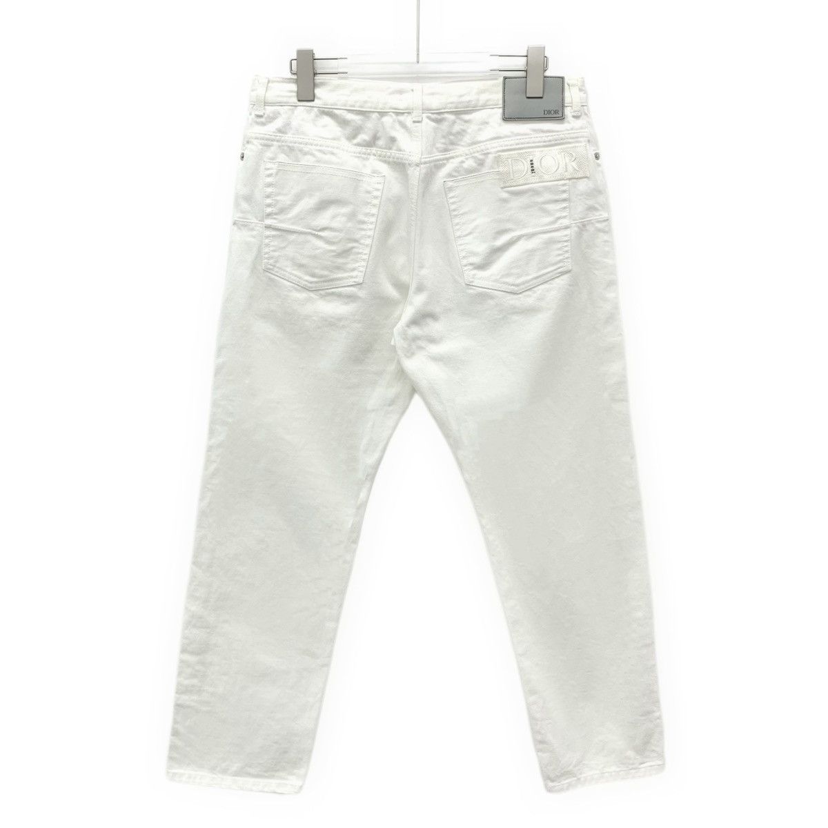 Dior Dior White Logo Badge Embroidered Cotton Casual Pants K26WX Size 25" / US 0 / IT 36 - 2 Thumbnail