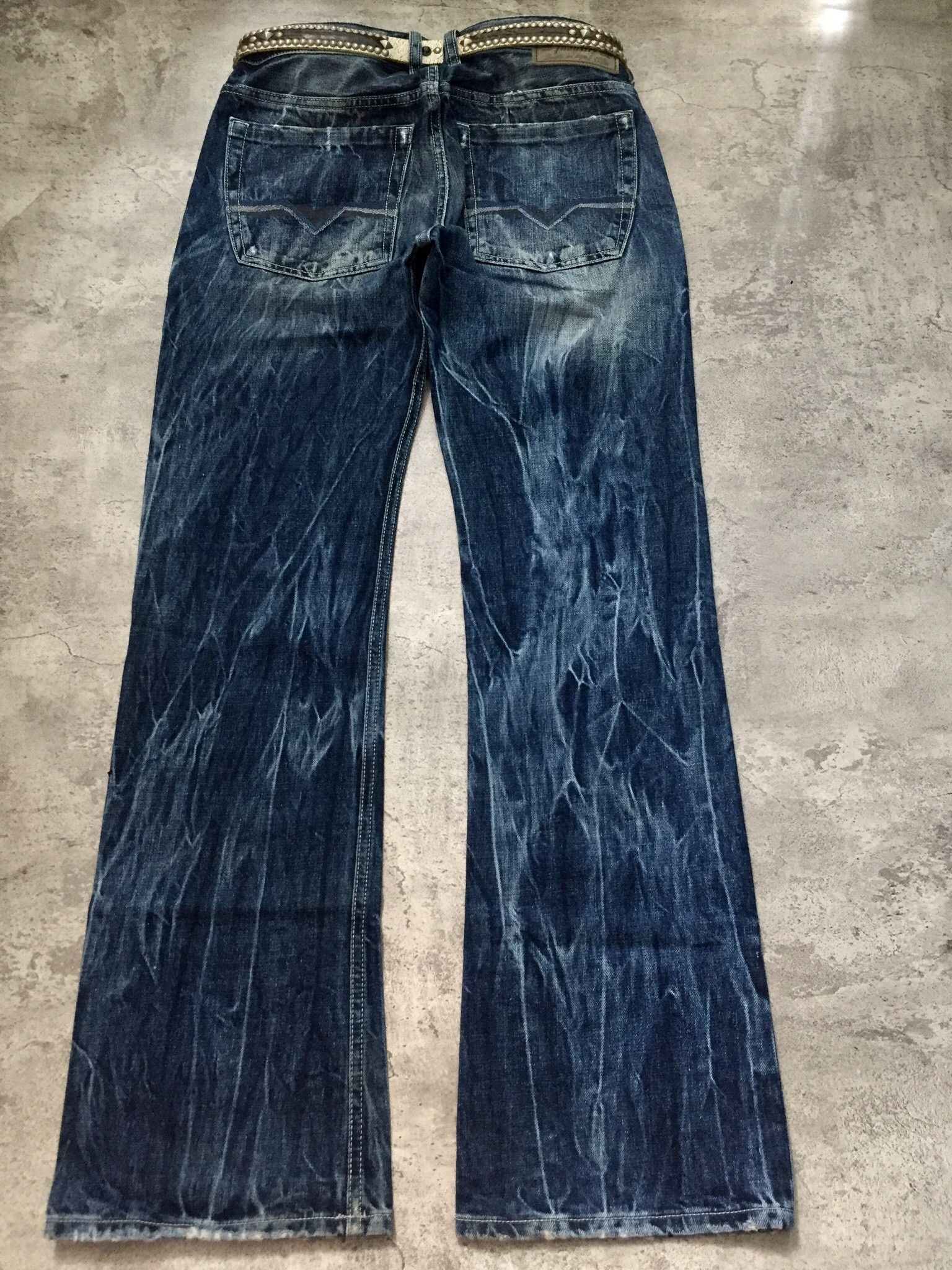 Diesel Diesel Italy Flare Wishkered Fade Wash Denim Pants Size US 32 / EU 48 - 5 Thumbnail