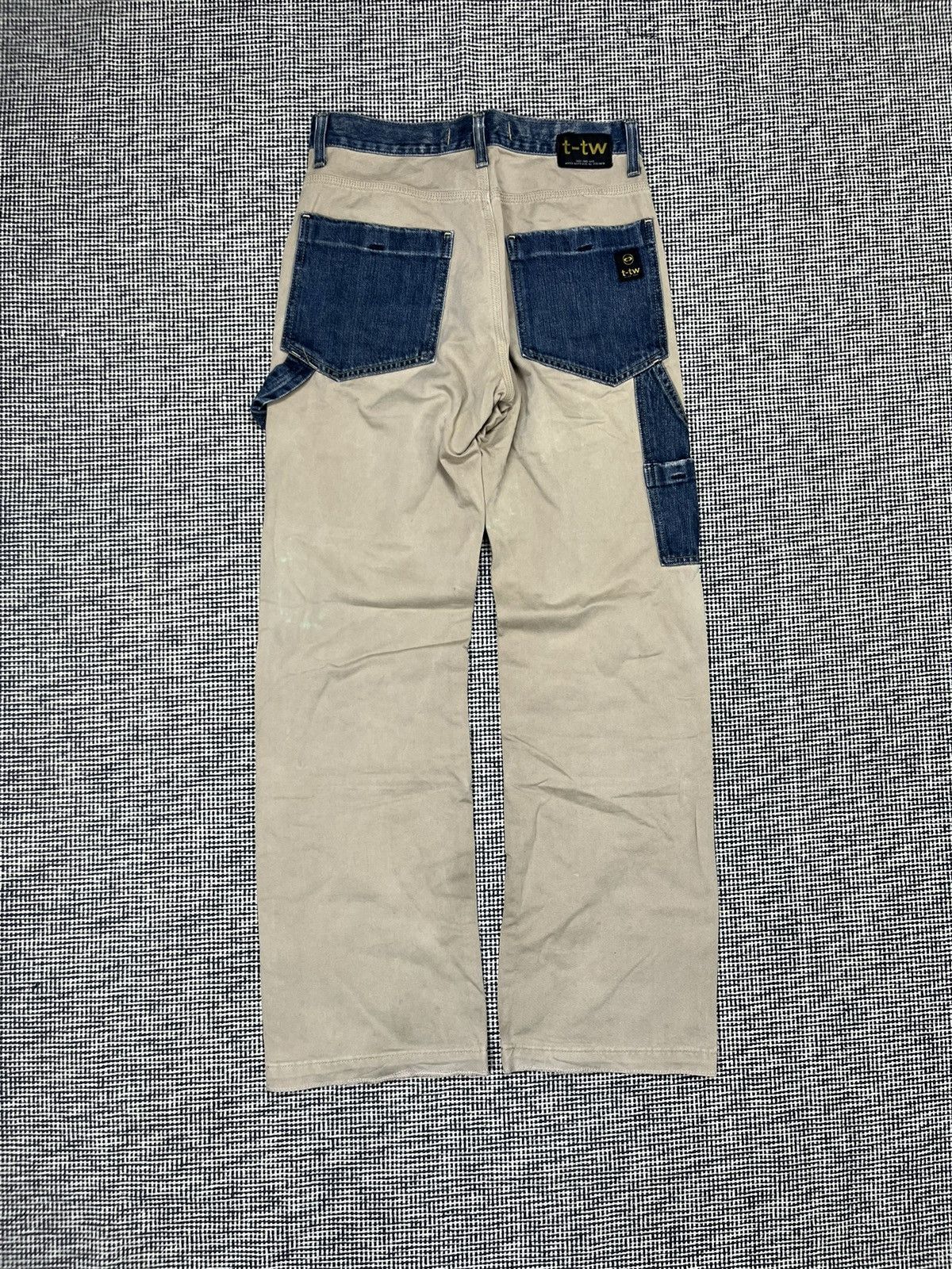 Japanese Brand Take Two denim/chino paneled patchwork jeans rare Size US 29 - 3 Thumbnail