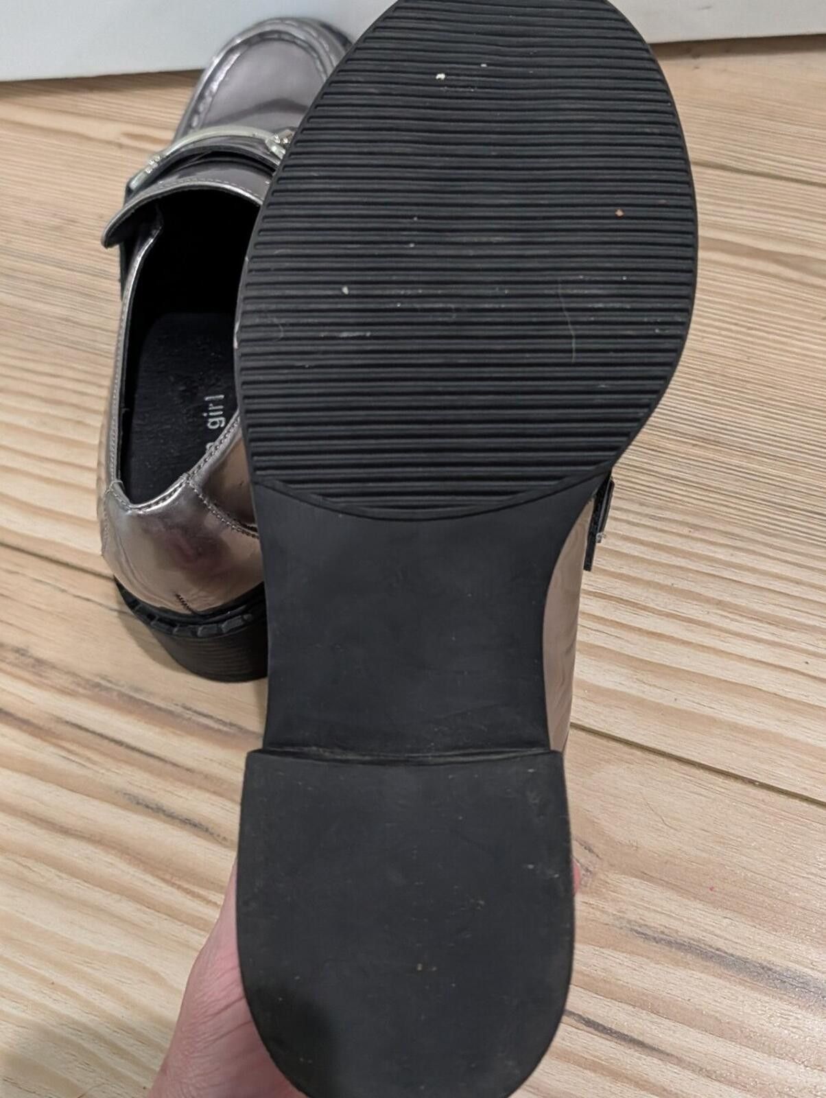 Other Retro Madden Girl Metallic Silver Chunky Loafers Size US 8.5 / IT 38.5 - 6 Thumbnail