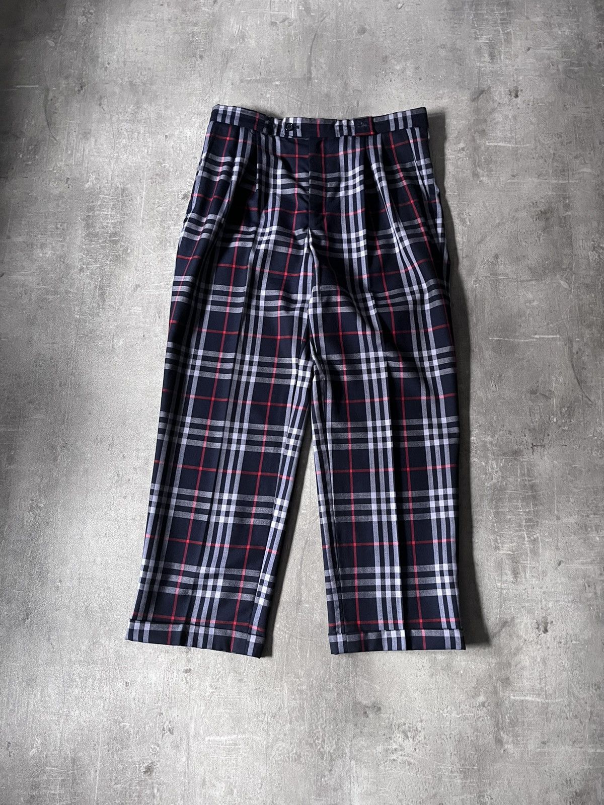 Burberry Burberrys Nova check wool pants navy Size US 32 / EU 48 - 1 Thumbnail