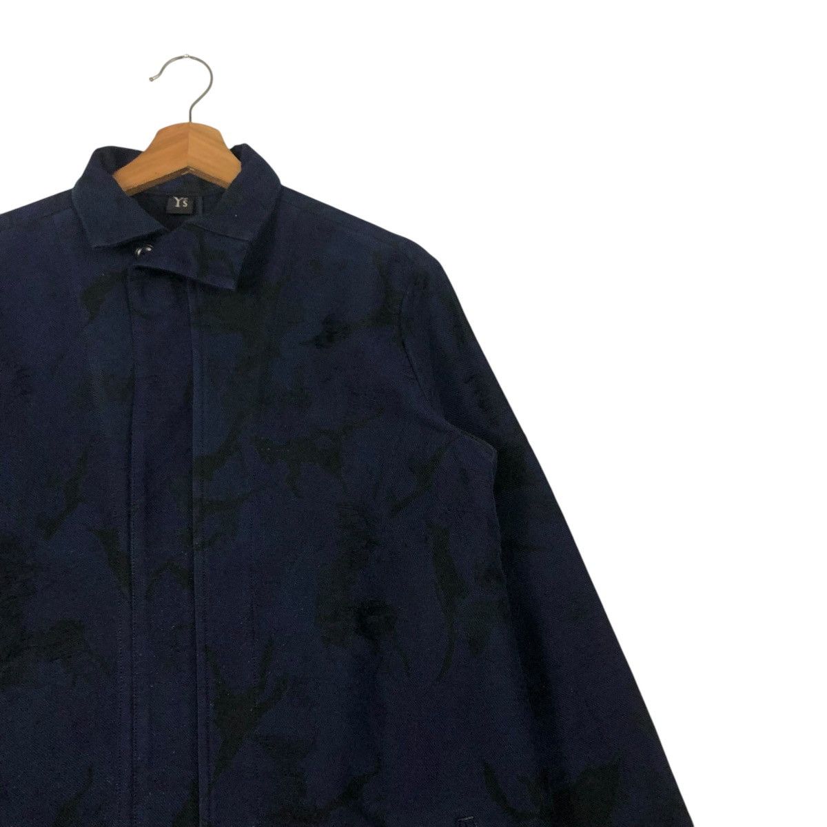 Yohji Yamamoto 🔥VINTAGE Y’S YOHJI YAMAMOTO LONG JACKET DENIM FLORAL Size US M / EU 48-50 / 2 - 9 Thumbnail