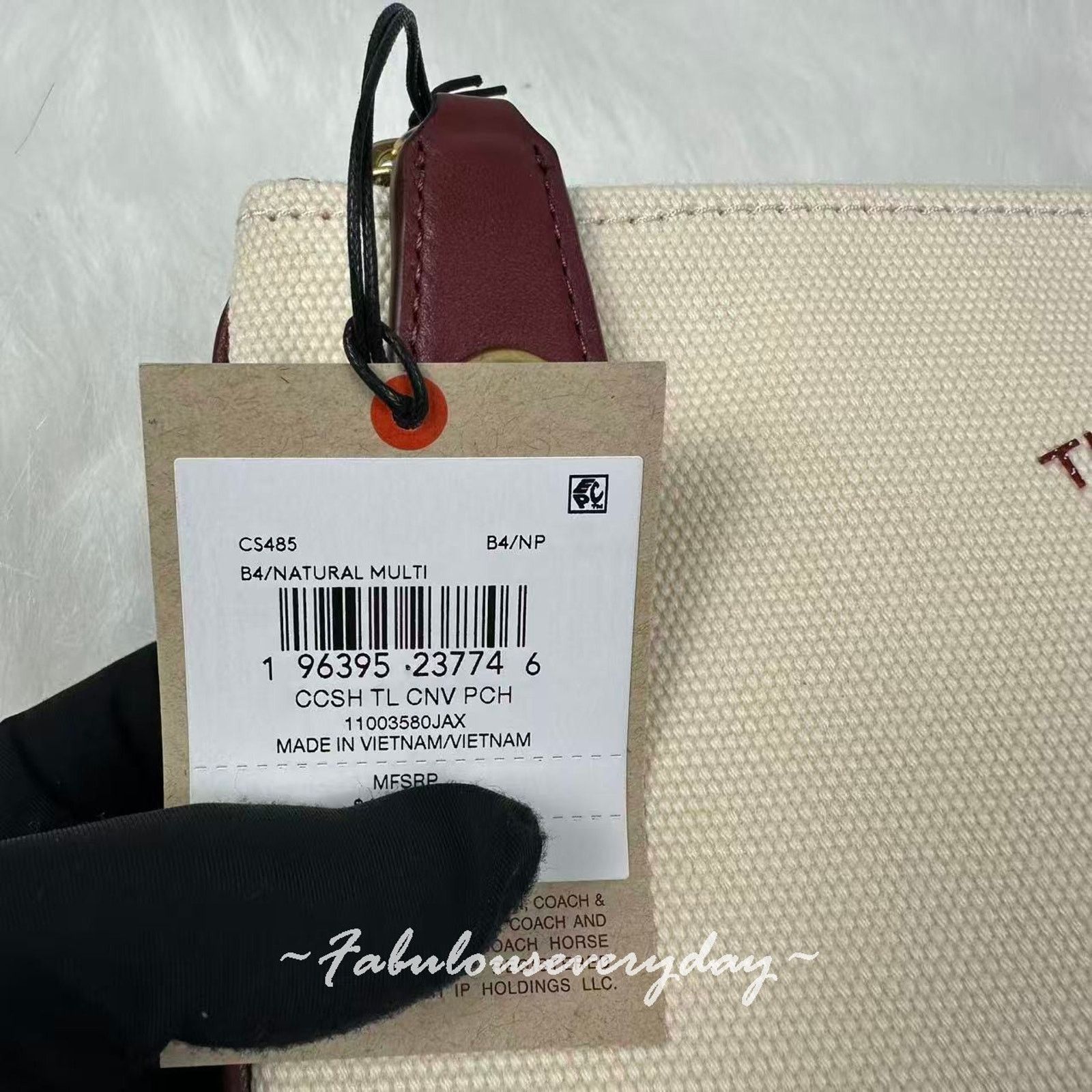 Coach The Coach Coffee Shop Official Pouch Clutch Bag Canvas CS485 Size ONE SIZE - 4 Thumbnail