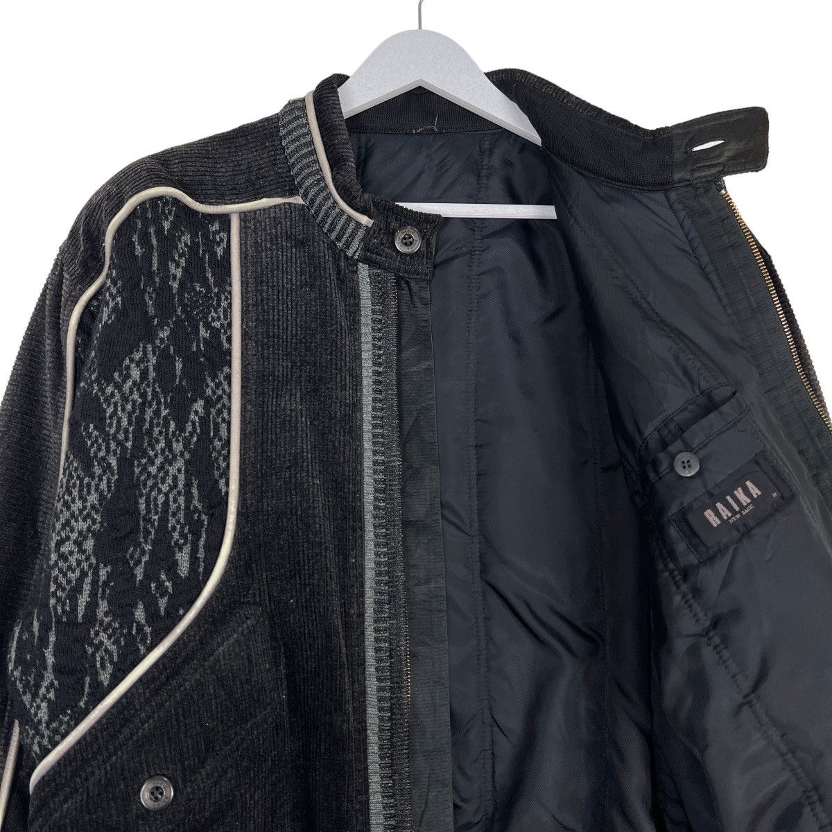 Japanese Brand 🔥 VINTAGE RAIKA NEW BASIC VELVET HYBRID BOMBER JACKET Size US M / EU 48-50 / 2 - 11 Thumbnail