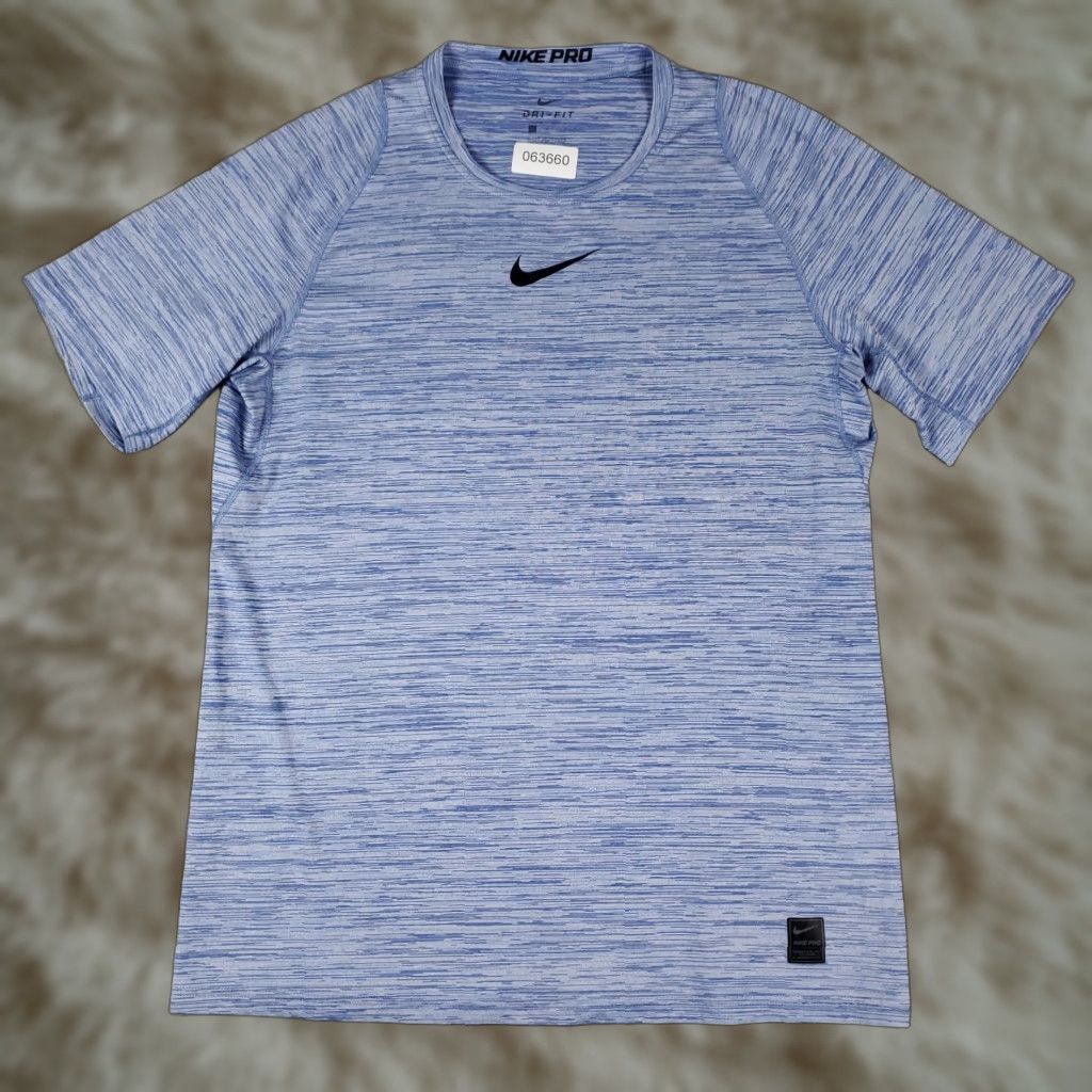 Nike Nike T Shirt Mens Large Blue Dri-Fit Short Sleeve Crew Neck Nike Brand Activewear Shirt L Blue Mens Size US L / EU 52-54 / 3 - 1 Thumbnail