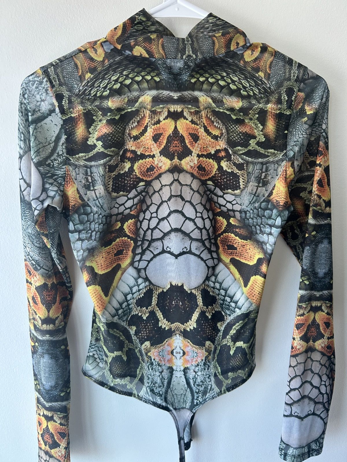 Jaded London Sheer Snake Pattern Bodysuit Size M / US 6-8 / IT 42-44 - 2 Thumbnail