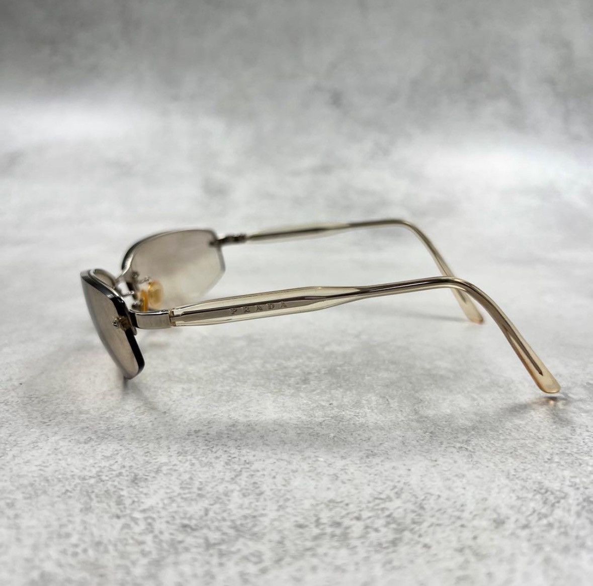 Prada 00s PRADA Sunglasses Half rim Sport Metal Frame Shield Wrap Size ONE SIZE - 2 Thumbnail