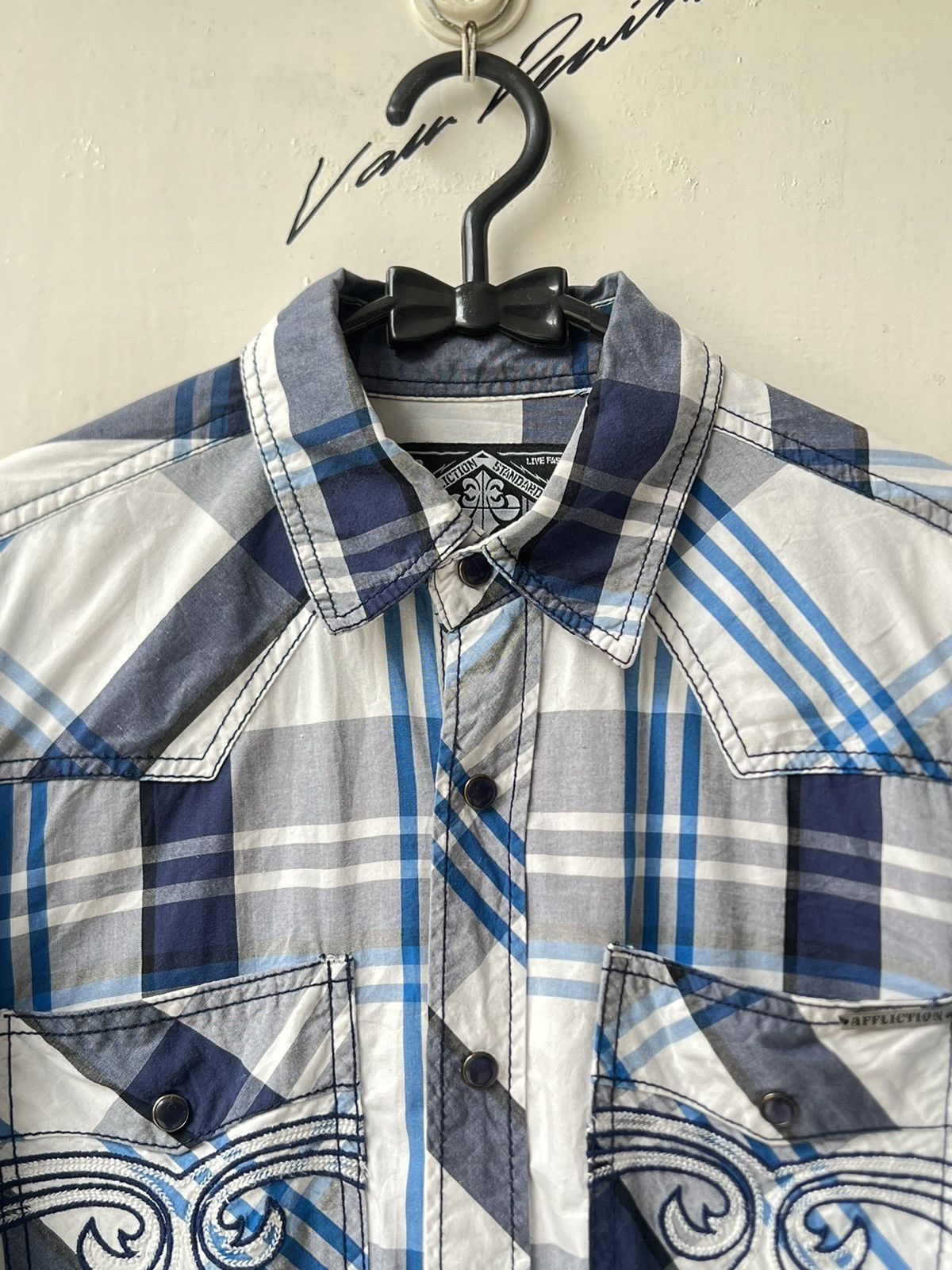 Affliction AFFLICTION Plaid Motive Shirt Size US S / EU 44-46 / 1 - 4 Thumbnail