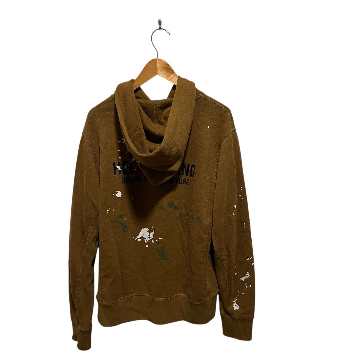 Helmut Lang Helmut Lang paint splatter pullover spellout logo hoodie Size US L / EU 52-54 / 3 - 3 Thumbnail