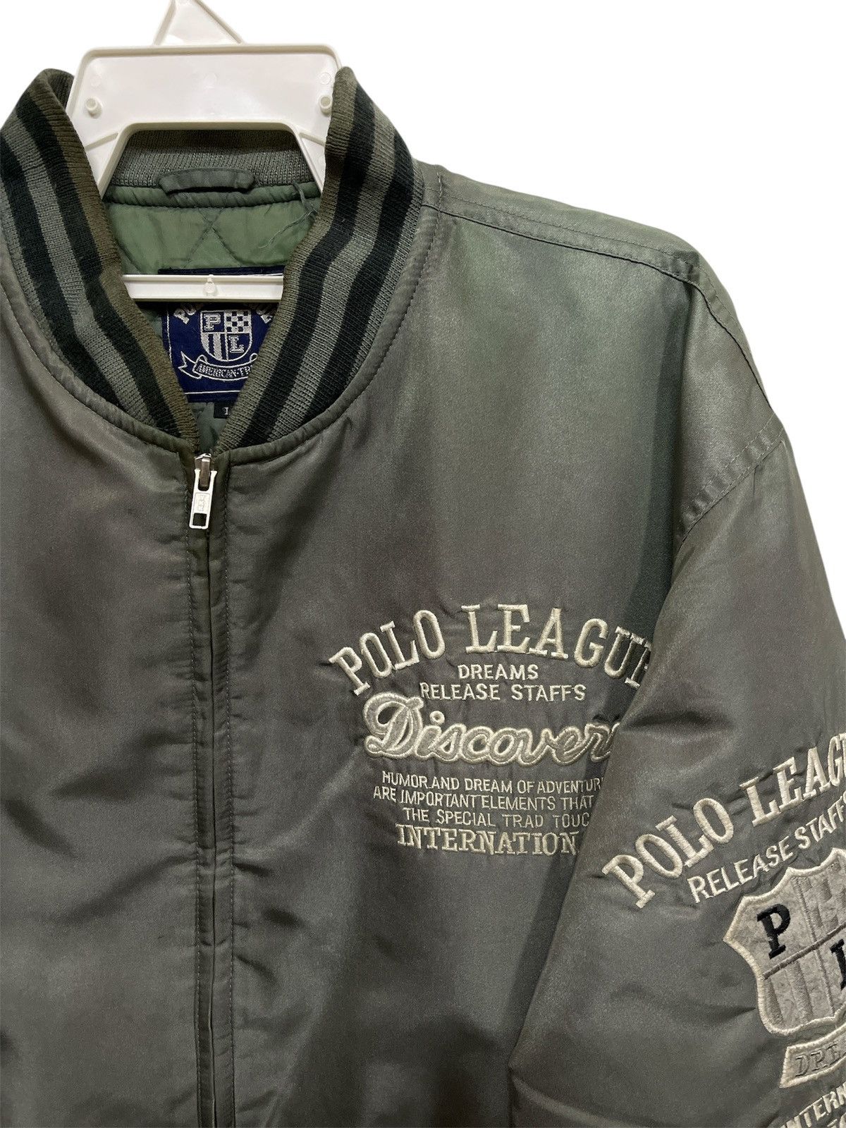 Polo Ralph Lauren Vintage 90s POLO LEAGUE Bomber Jacket Size US L / EU 52-54 / 3 - 4 Thumbnail