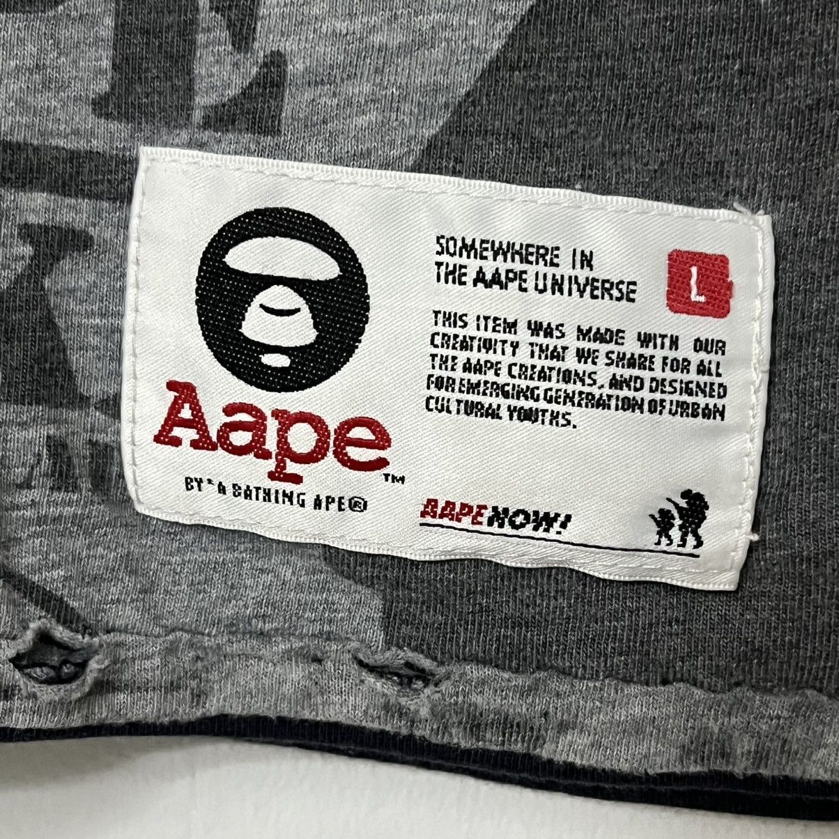 Aape × Bape Universe Aape by A Bathing Ape AOP All Logo Reversible sz L Size US L / EU 52-54 / 3 - 5 Thumbnail