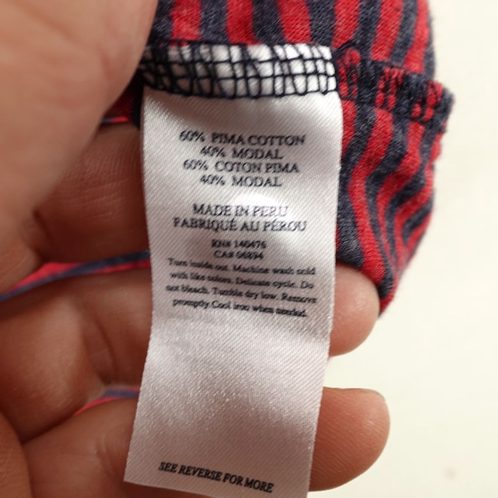 Faherty Faherty Shirt Mens Large Red Stripes Cumberland Cloud Henley Raglan Pullover Size US L / EU 52-54 / 3 - 4 Thumbnail