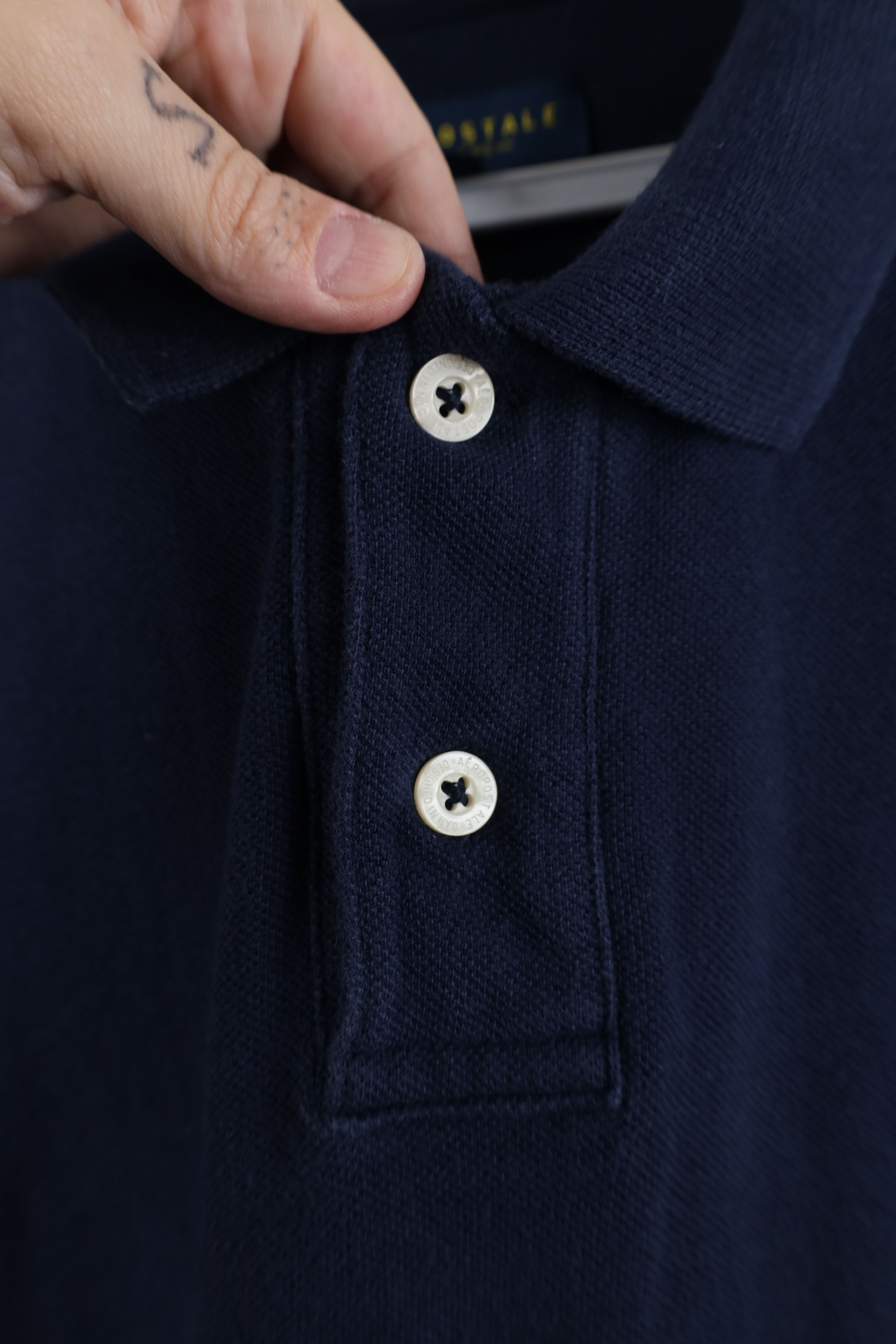 Aeropostale Vintage Y2K Aeropostale Knit Golf Polo Shirt Navy Blue Size US L / EU 52-54 / 3 - 5 Thumbnail