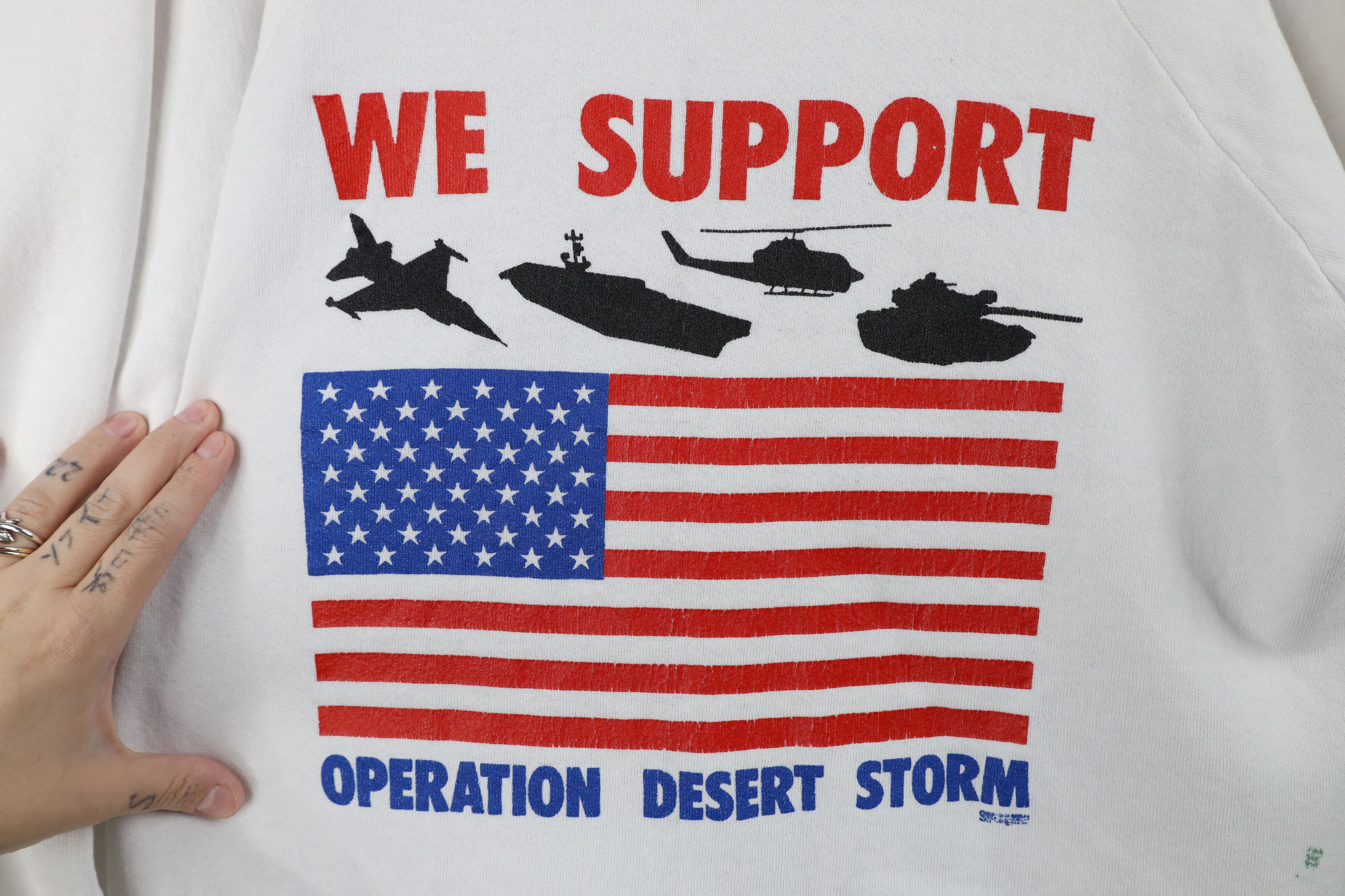 Vintage Vintage 90s Operation Desert Storm Military Sweatshirt USA Size L / US 10 / IT 46 - 4 Thumbnail