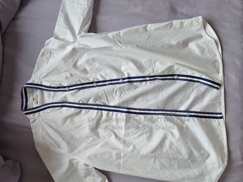 Hermes Hermes White shirt, classic striped design, 100% cotton Size XXS / US 00 / IT 34 - 1 Thumbnail