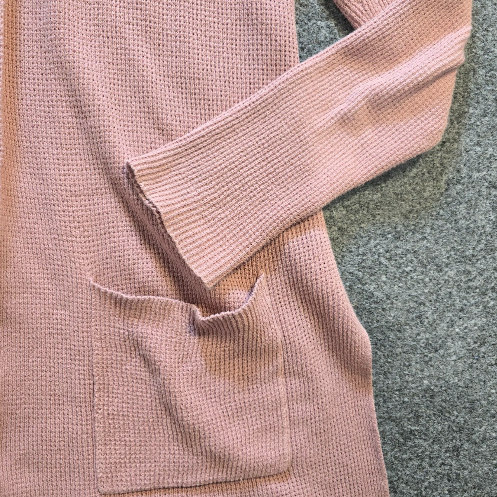 Pinko Margaret O'Leary Sweater Cardigan Womens Size S Pink Thermal Open Knit Cardigan Women Size S / US 4 / IT 40 - 3 Thumbnail
