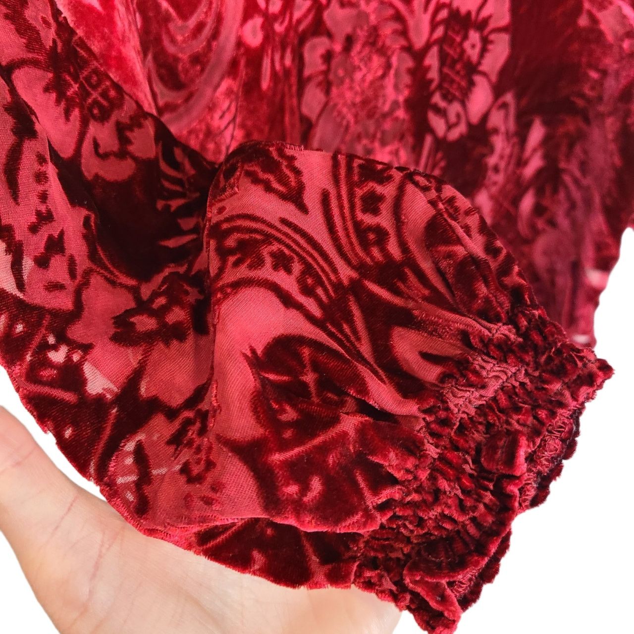 Sundek Sundance Womens Velvet Burnout Floral SIlk Whimsigoth Fairy Size XS / US 0-2 / IT 36-38 - 4 Thumbnail