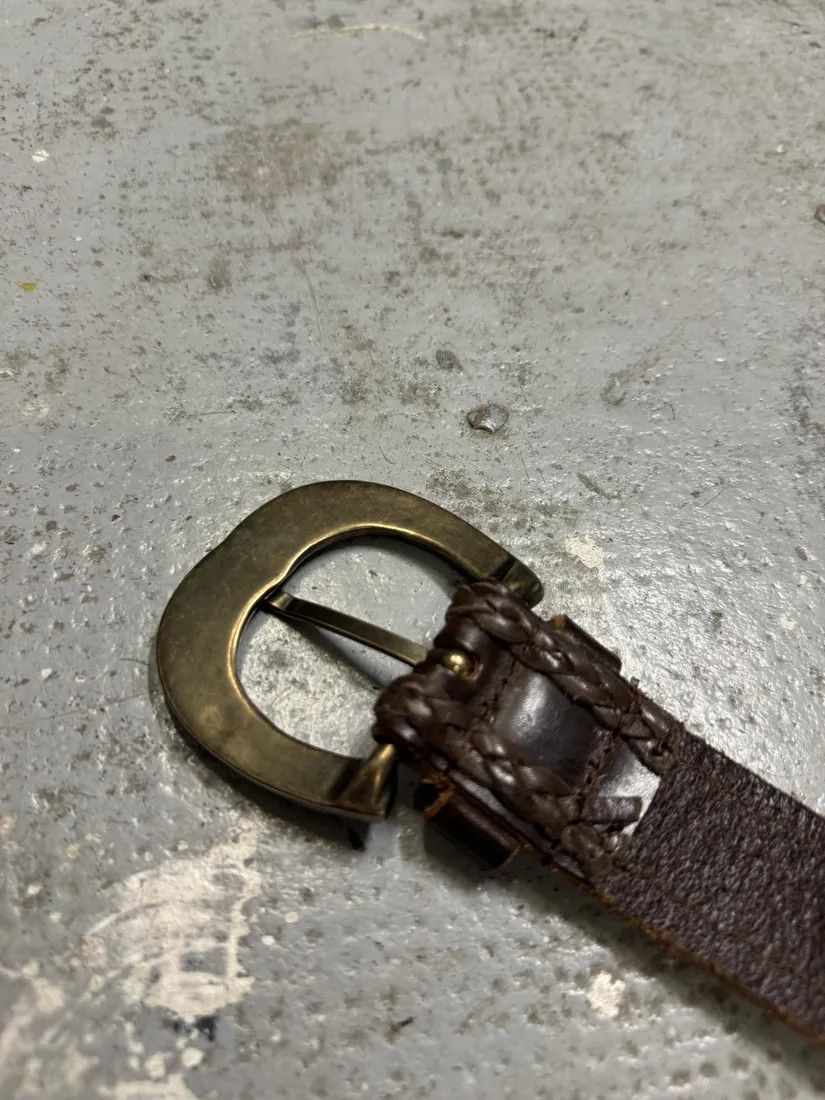Designer × Dolce & Gabbana × Vintage 2000s Dolce & Gabbana Woven Leather Cow Pony Hair Belt Size ONE SIZE - 9 Thumbnail