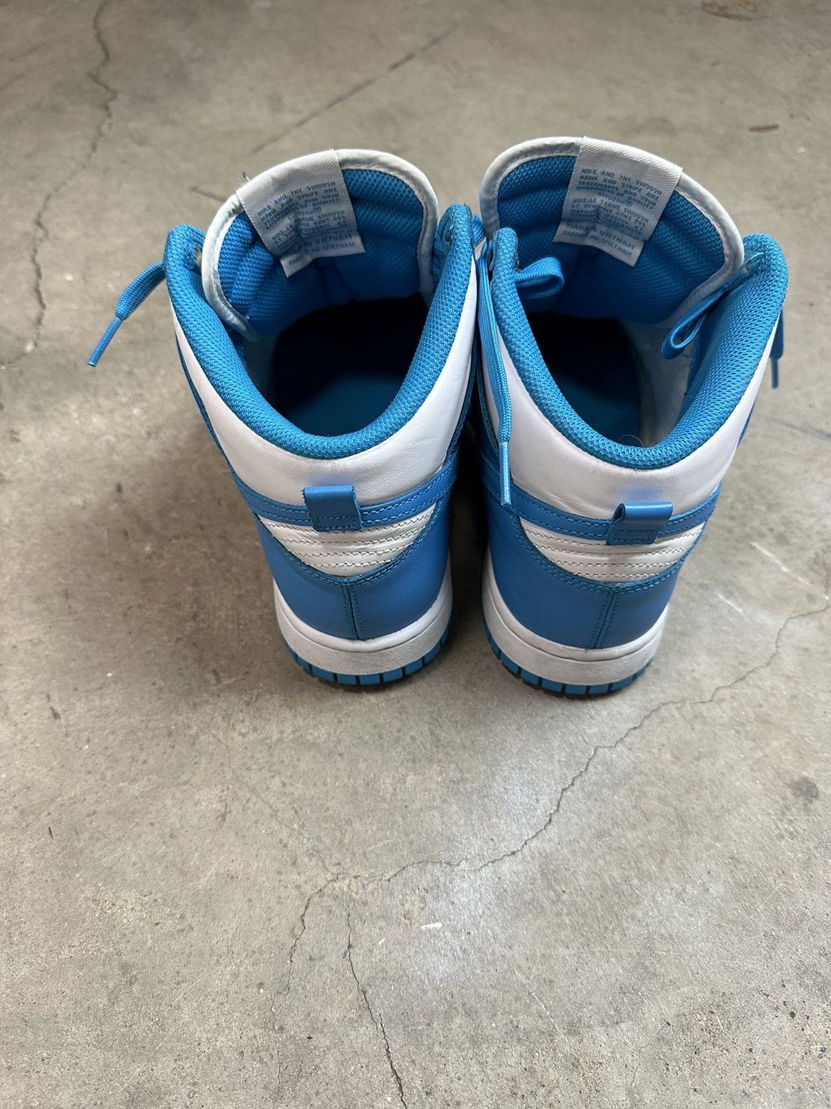 Jordan Brand × Nike Nike Dunk High Laser Blue UNC Size US 9.5 / EU 42-43 - 4 Thumbnail