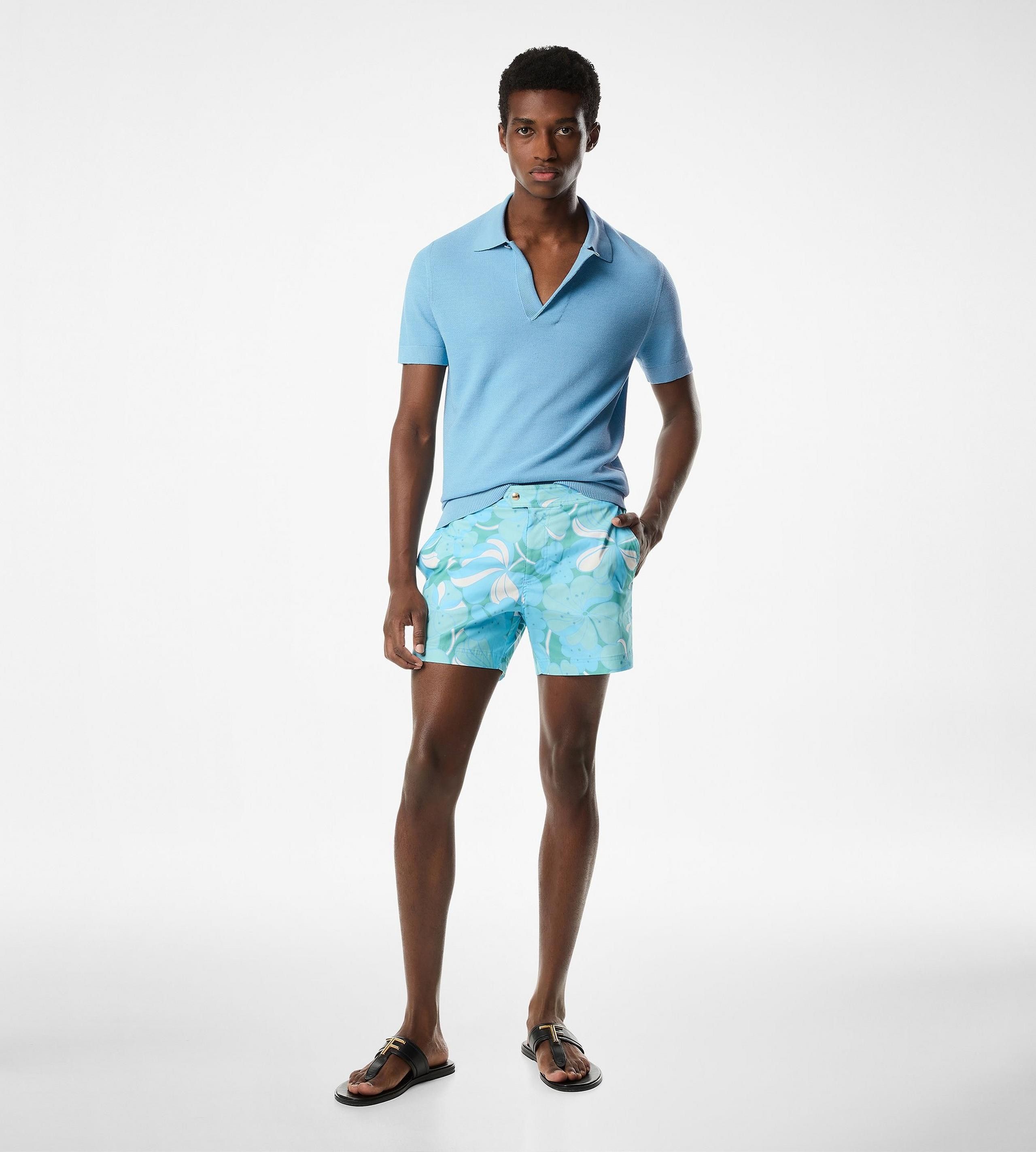 Tom Ford o1w1db10425 KPS010 Polo Shirt in Blue Size US XL / EU 56 / 4 - 2 Thumbnail