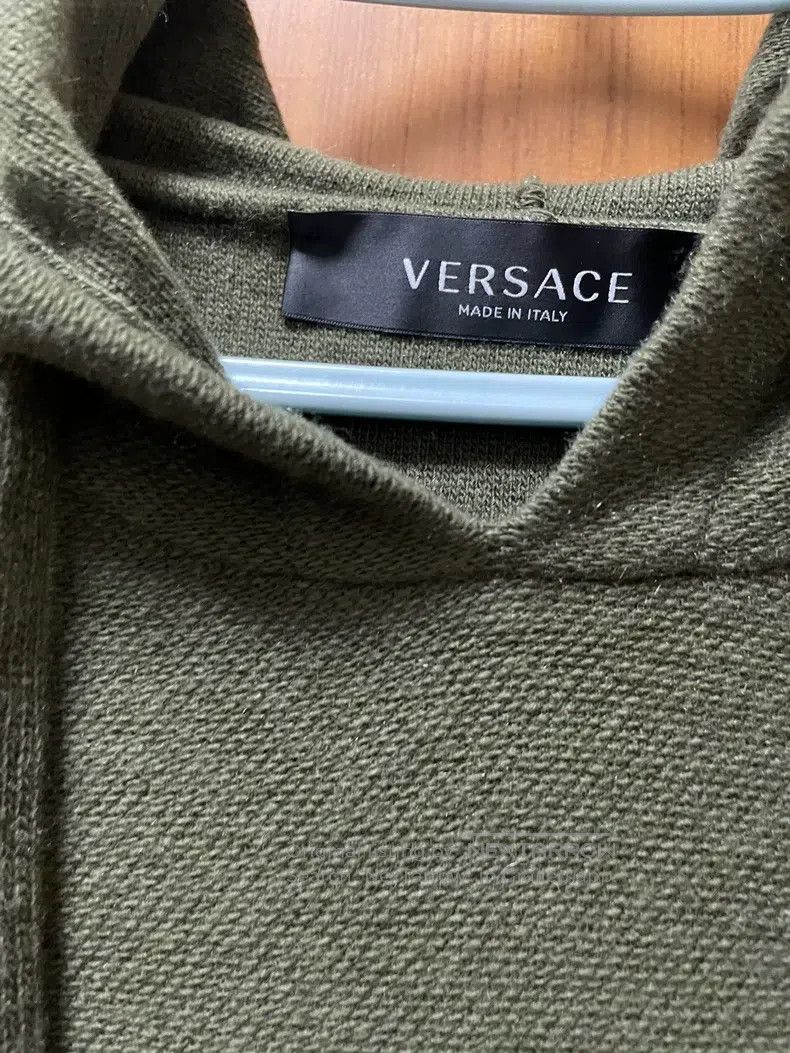 Versace Versace Green hooded-blend sweatshirt Size US XL / EU 56 / 4 - 3 Thumbnail