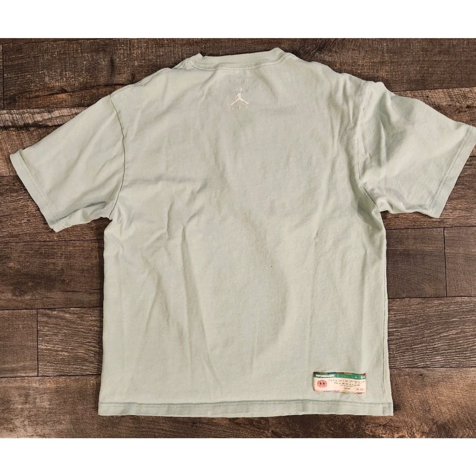 Jordan Brand Jordan X J Balvin T Shirt Tee Mens Medium Green Jumpman Shirt Mens Regular Short Sleeve Crew Neck Jersey Cotton Sports All Seasons Fall Spring Summer Size US M / EU 48-50 / 2 - 4 Thumbnail