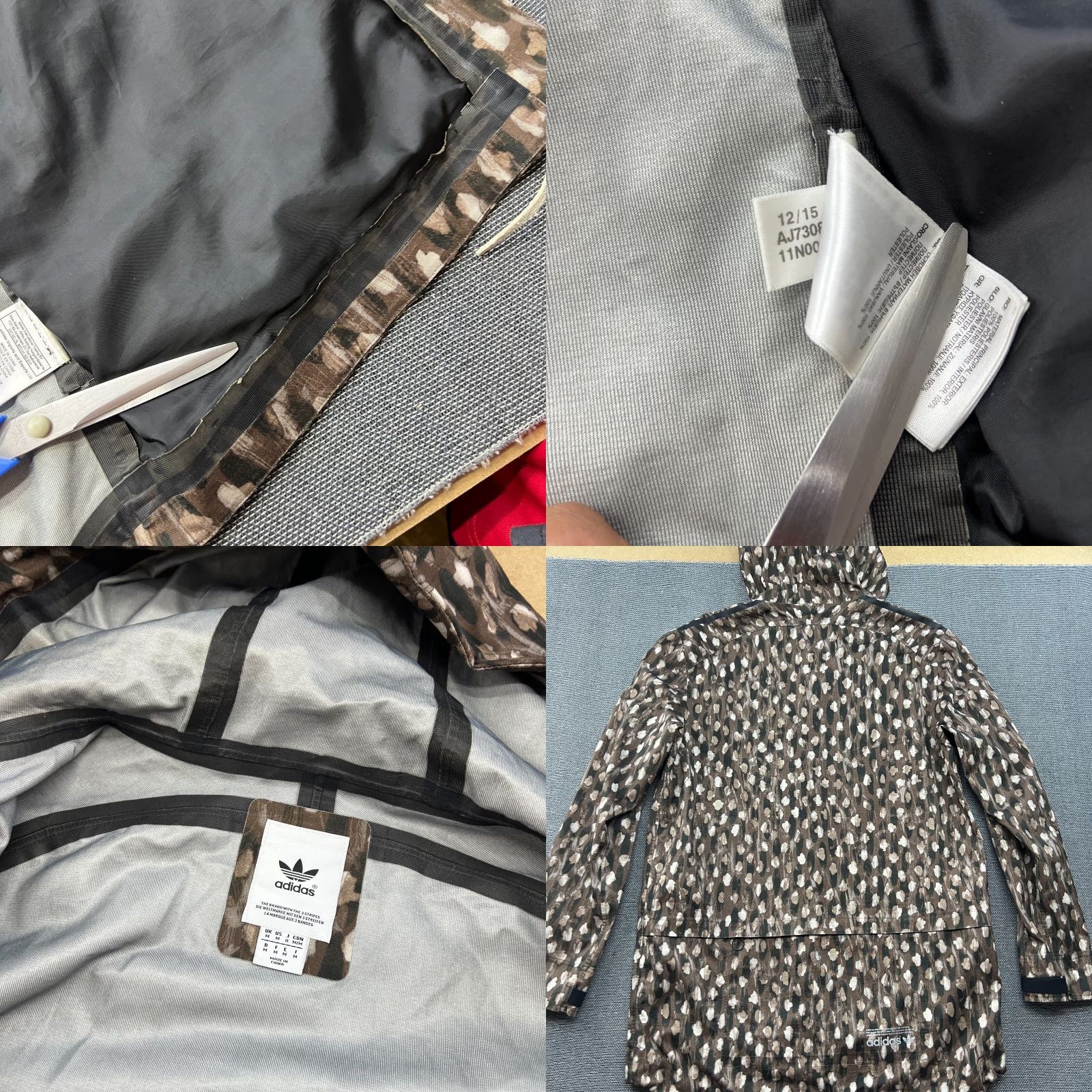Adidas Adidas Mens Jacket Medium Rain Waterproof Taped Seams Hooded Camo 3L Outdoor Size US M / EU 48-50 / 2 - 8 Thumbnail