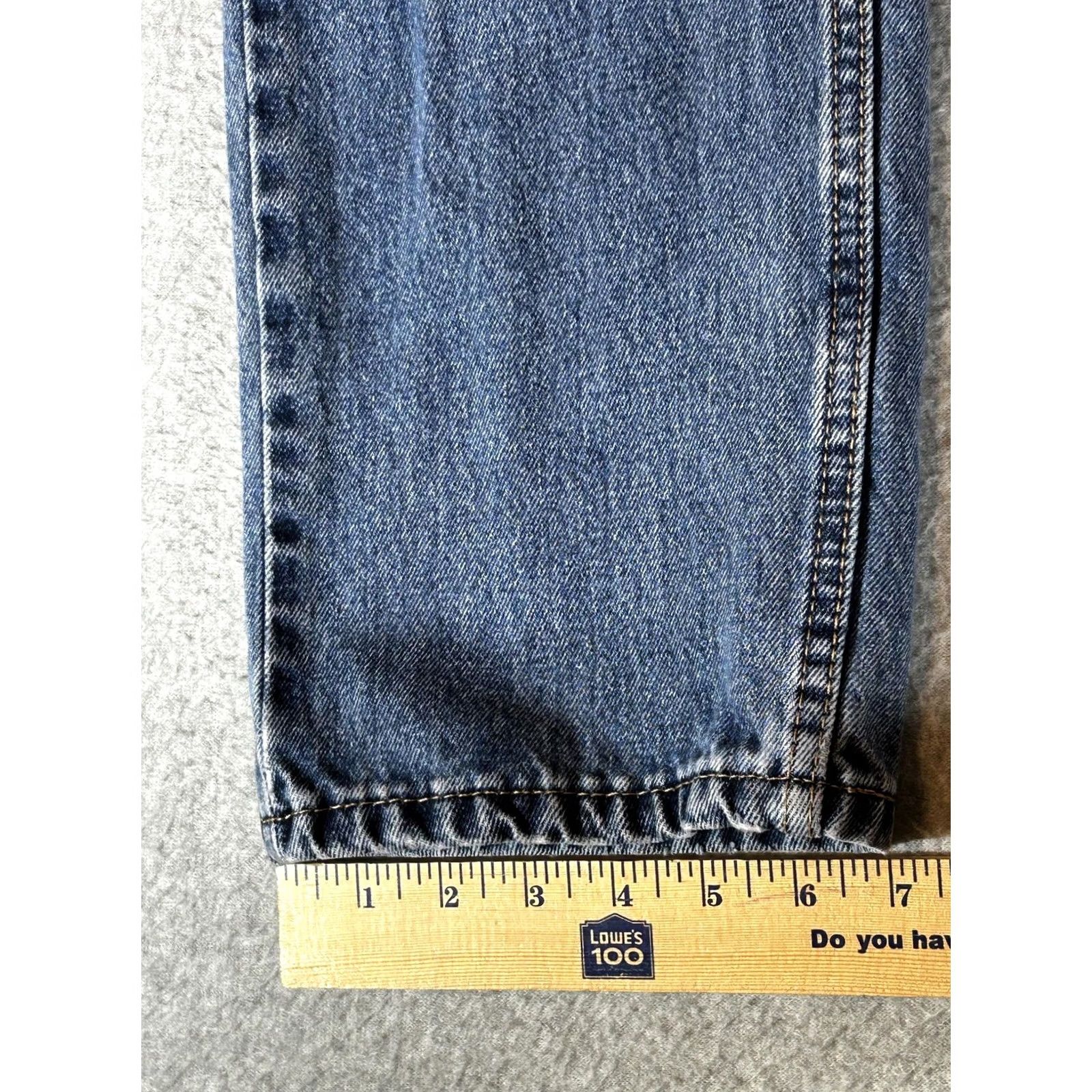 Levi's Levi's 505 Jeans Mens 32x34 Regular Straight Blue Denim Medium Wash Pattern Solid Pockets Zip Fly Mens Size US 32 / EU 48 - 5 Thumbnail
