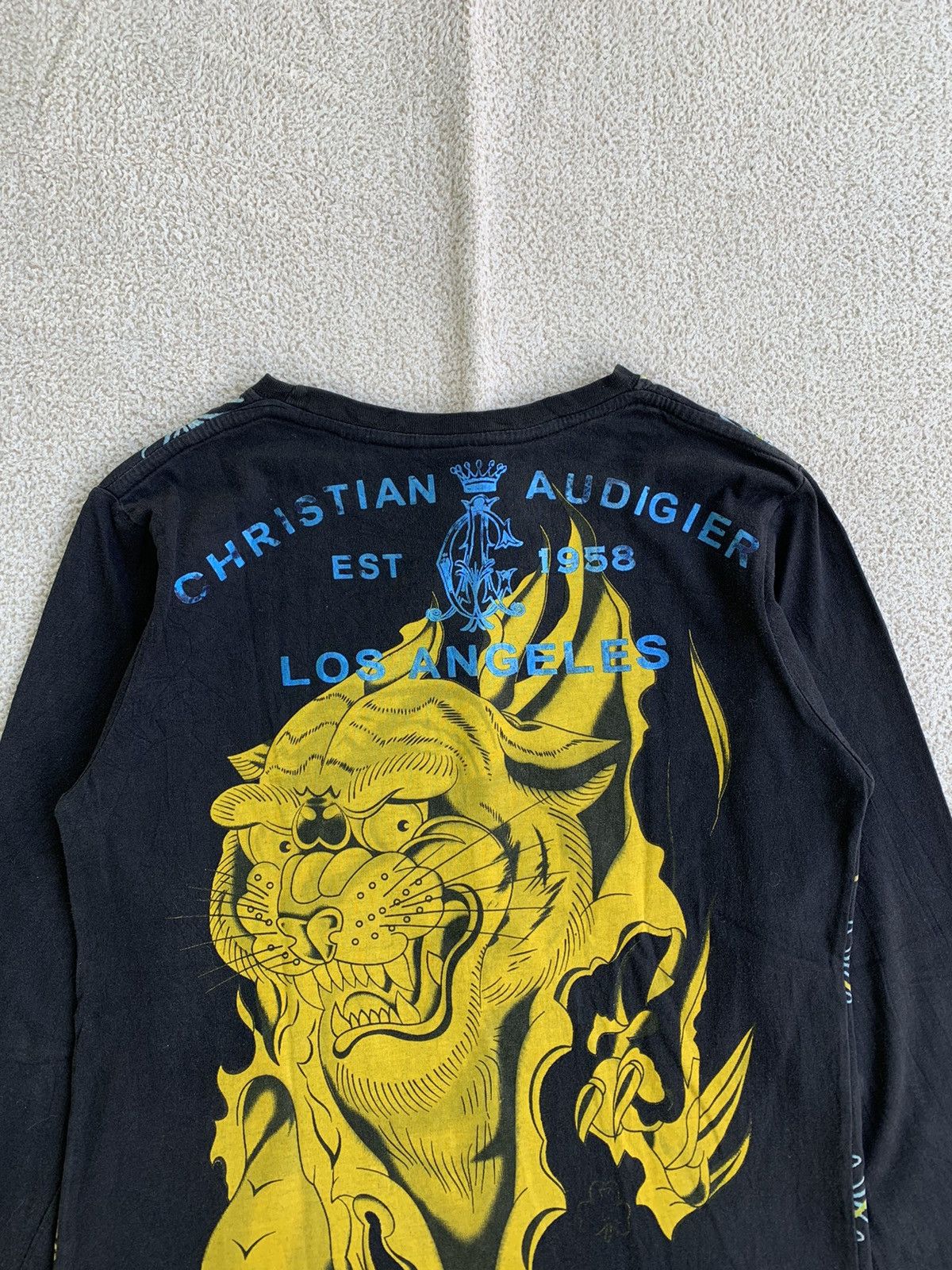 Christian Audigier × Ed Hardy × Vintage Vtg Christian audiger full print long sleeve t shirt Size US M / EU 48-50 / 2 - 4 Thumbnail