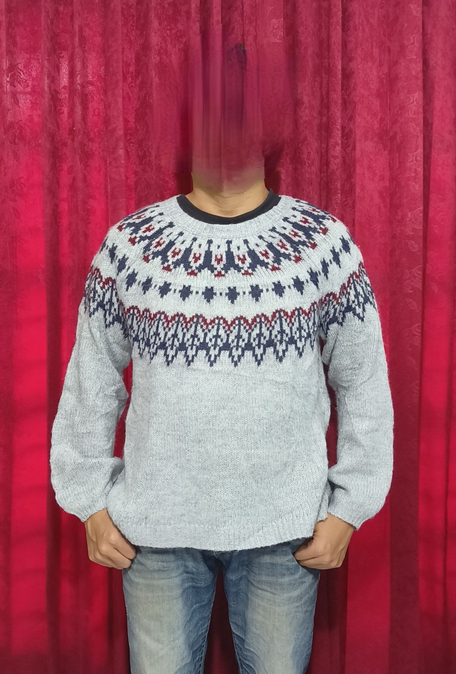 Old Navy Vintage 90s OLD NAVY Ethnic Striped Motifs Knit Sweater Size US L / EU 52-54 / 3 - 7 Thumbnail