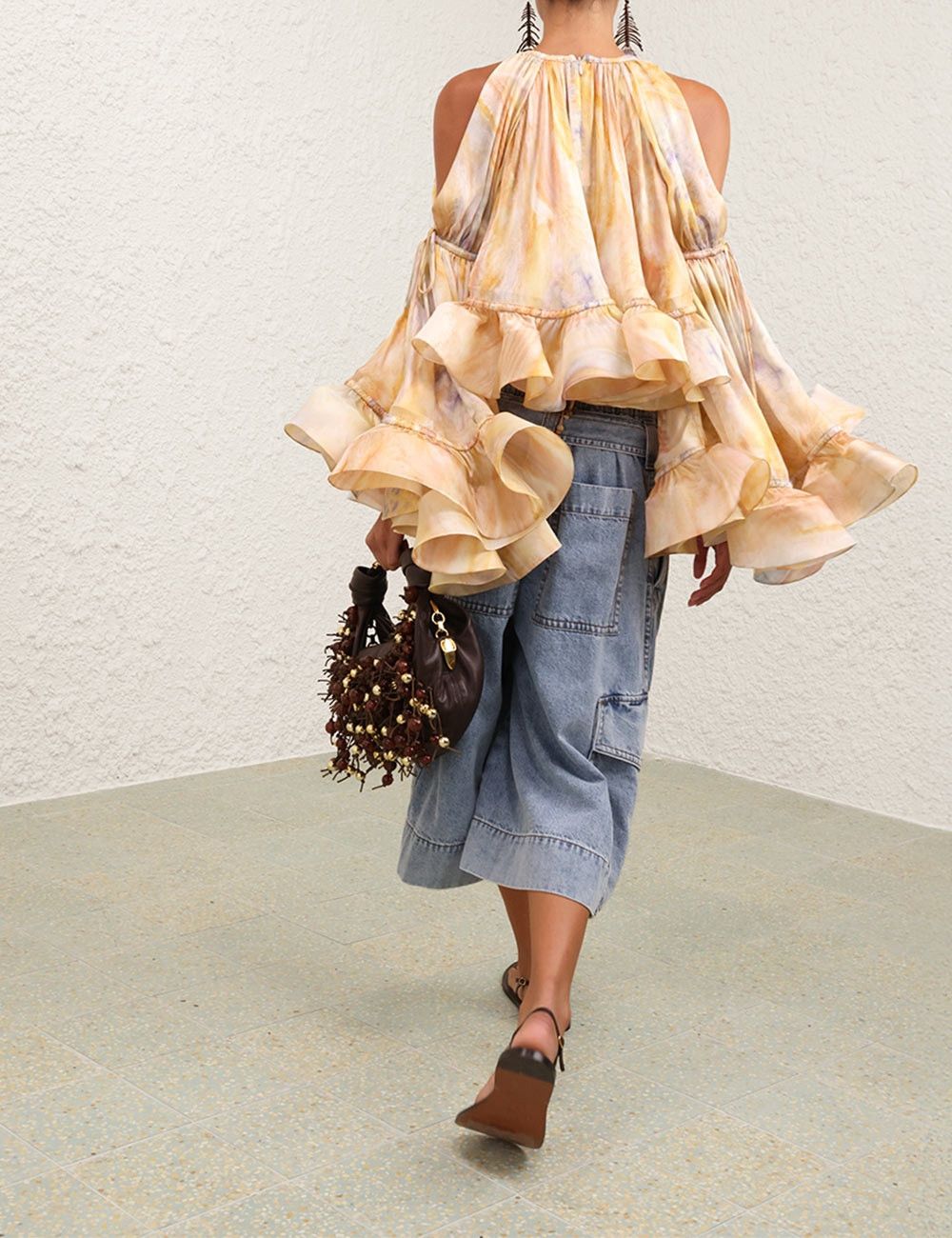 Zimmermann oc11z0226 Balance Flounce Blouse In Multicolor Size S / US 4 / IT 40 - 8 Thumbnail