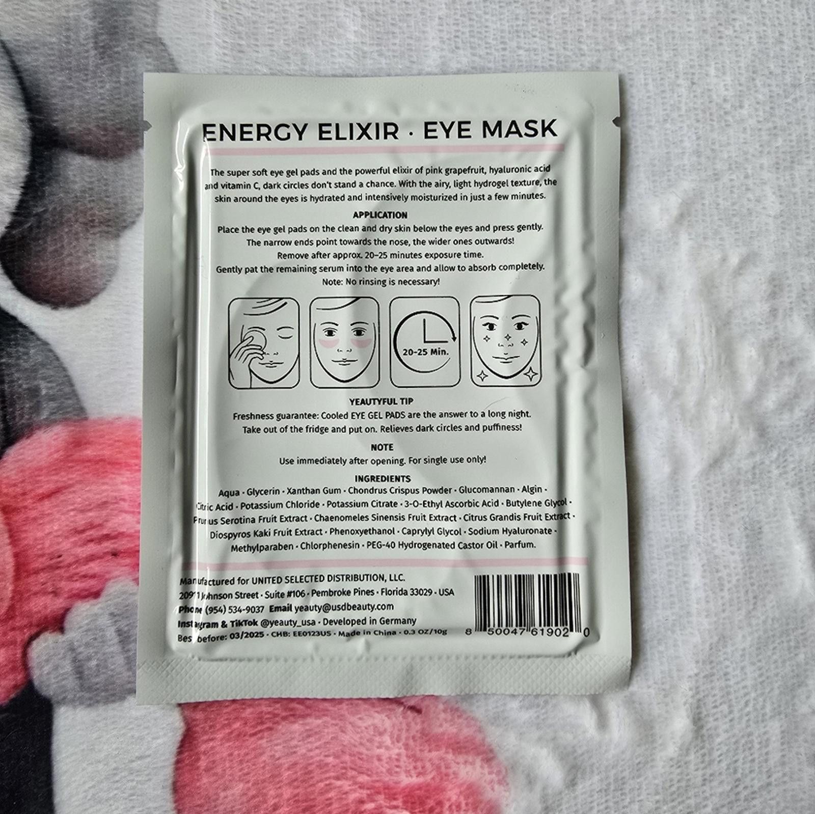 Designer Yeauty - Energy Elixir Eye Mask - Single Mask Size ONE SIZE - 3 Thumbnail