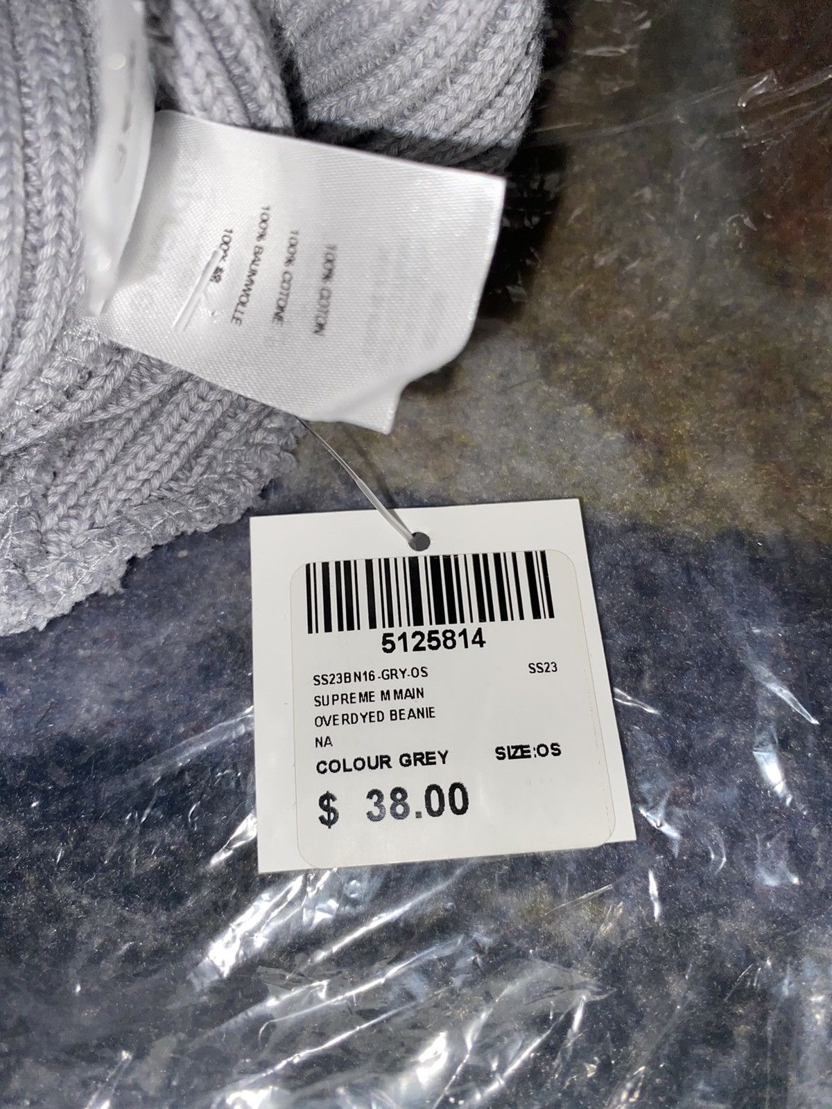 Supreme Supreme Overdyed Beanie Grey (2023) Size ONE SIZE - 3 Thumbnail