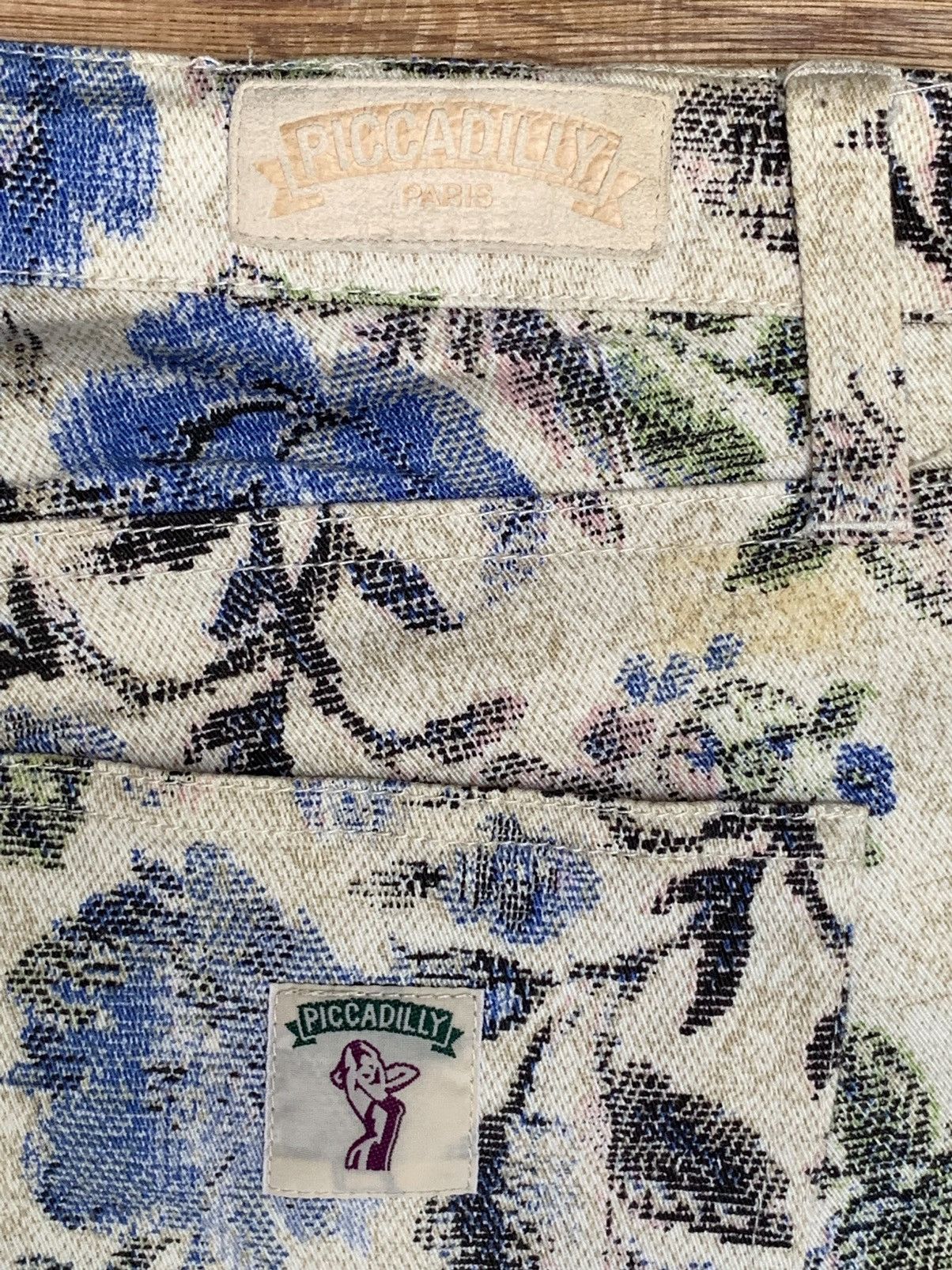 Japanese Brand × Vintage Piccadilly Paris Flowers Full Printed Skinny Streching Pants Size 28" / US 6 / IT 42 - 14 Thumbnail