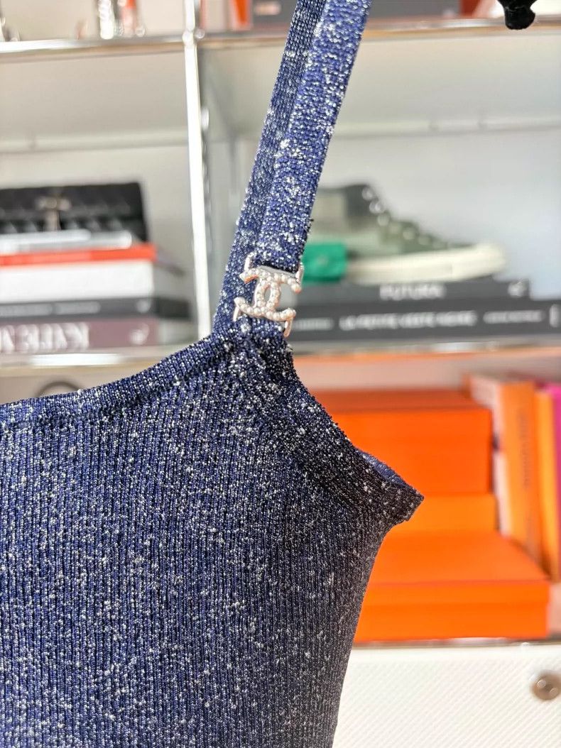 Chanel Chanel 2023 spring and summer sparkling starry sky blue pu Size XS / US 0-2 / IT 36-38 - 3 Thumbnail
