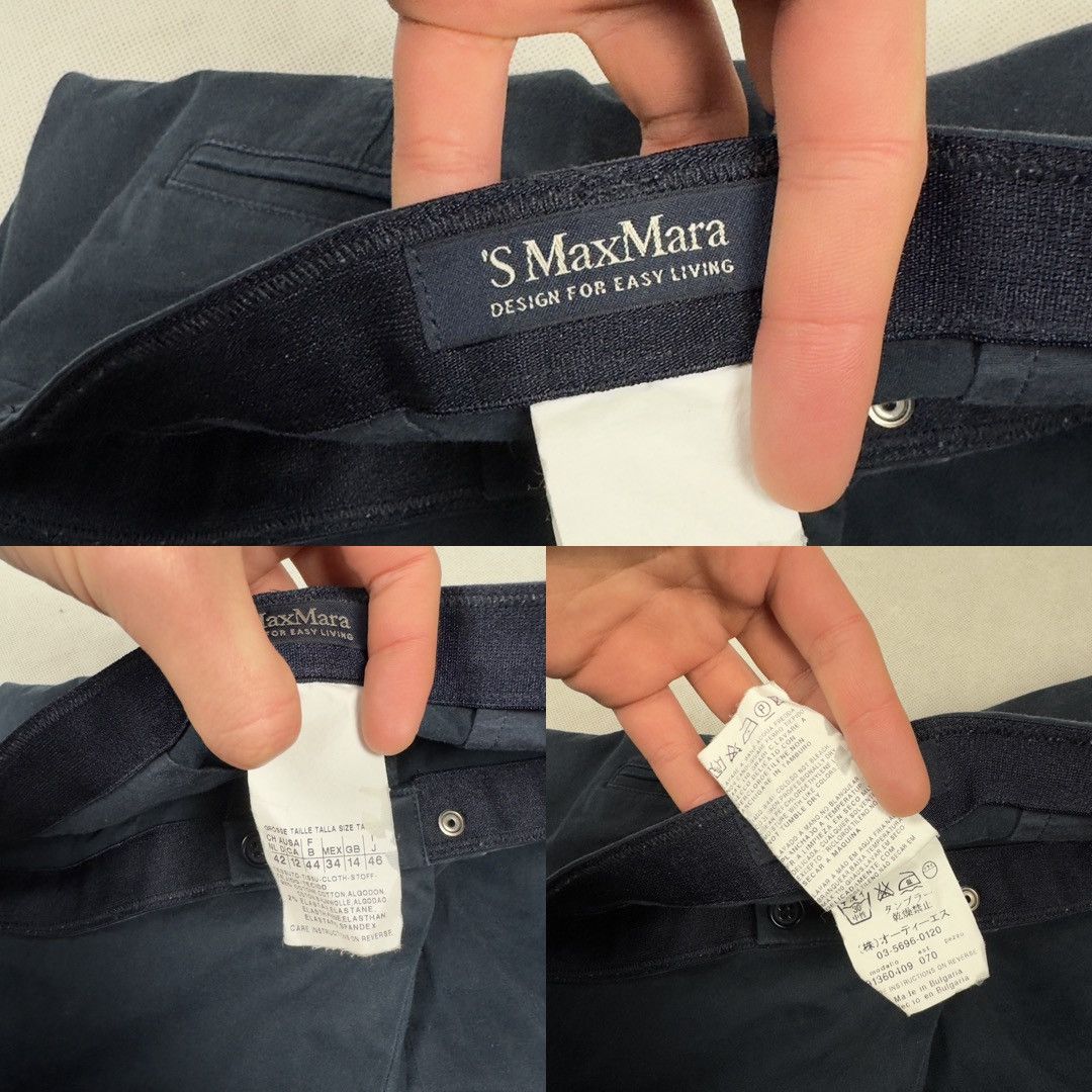 Vintage Max Mara Men's Blue Cotton Stretch Button Fly Chino Pants Size US 32 / EU 48 - 5 Thumbnail