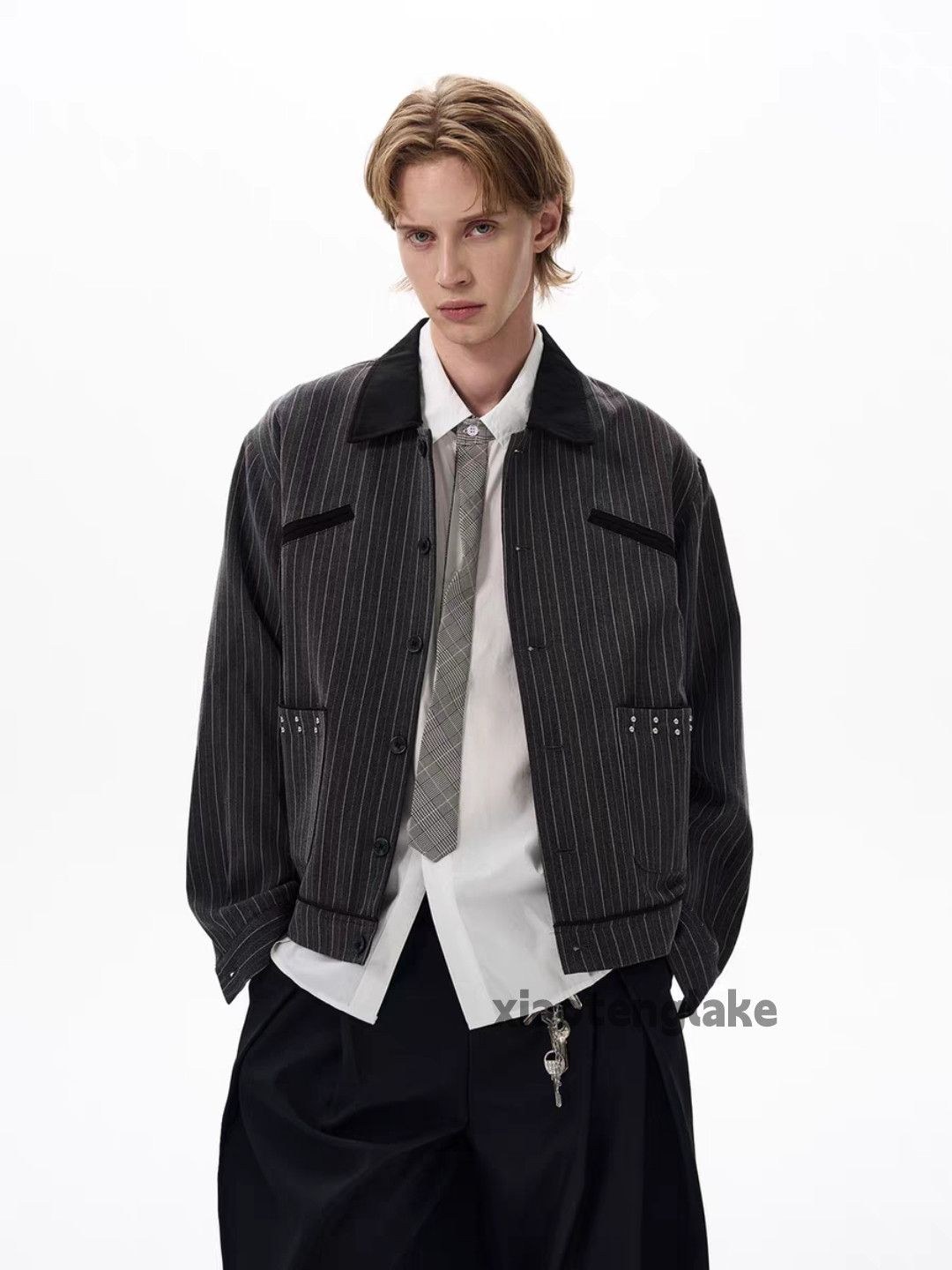 Vintage Unisex outdoor utility punk yuppie grunge striped jacket Size US L / EU 52-54 / 3 - 3 Thumbnail