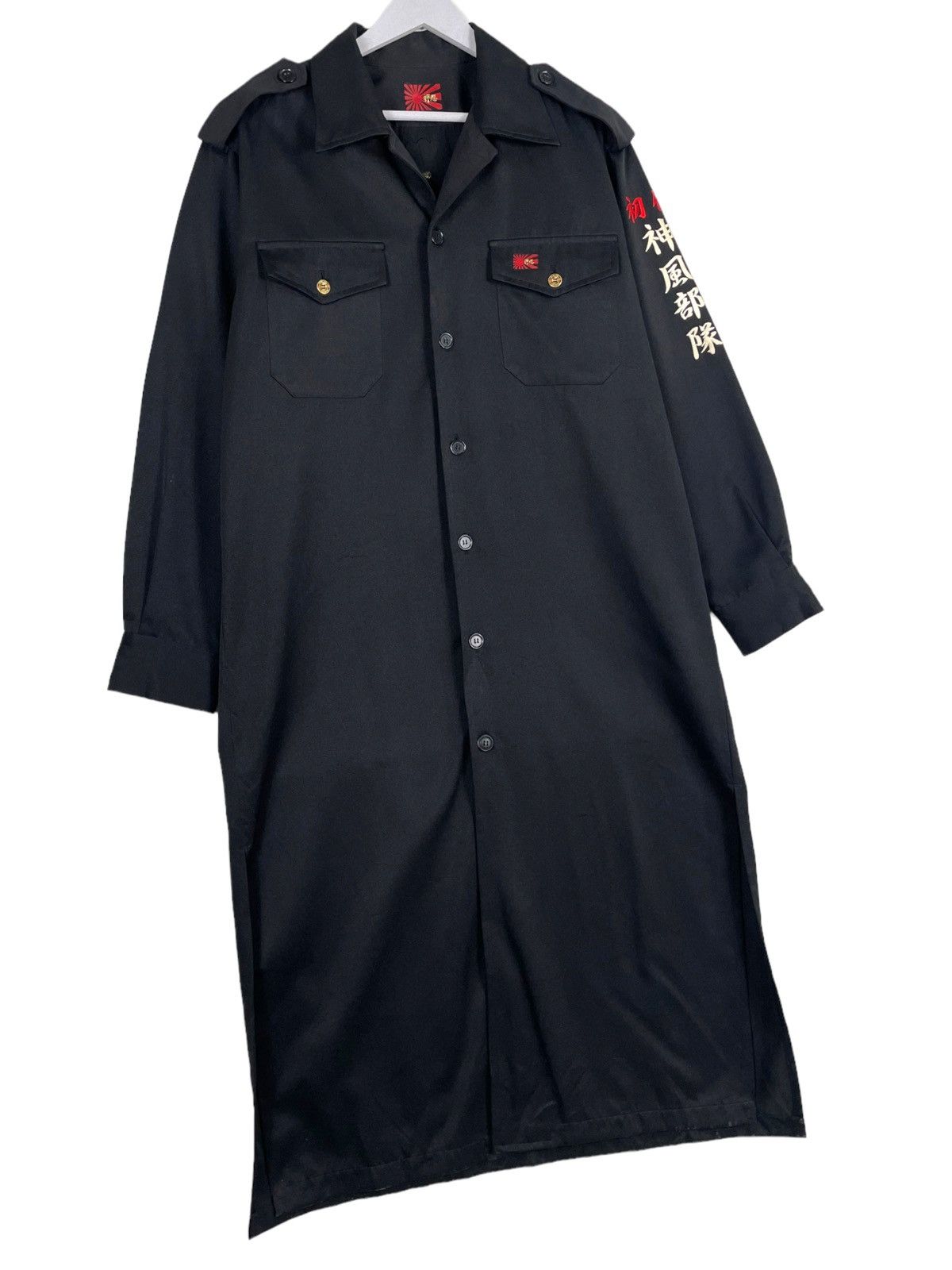 Japanese Brand 💥KAMIKAZE TROOPS BIKER GANG TOKOFUKU COMBAT LONG COAT Size US L / EU 52-54 / 3 - 5 Thumbnail