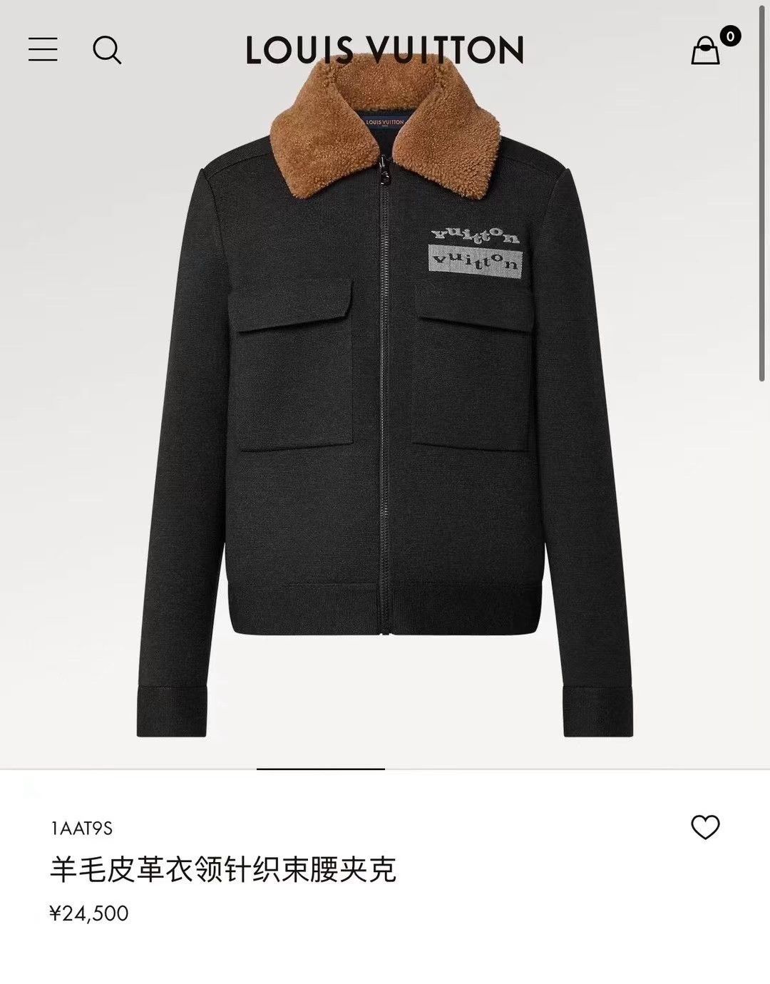 Louis Vuitton Louis Vuitton Black Fur Collar Wool Jacket Size US L / EU 52-54 / 3 - 5 Thumbnail