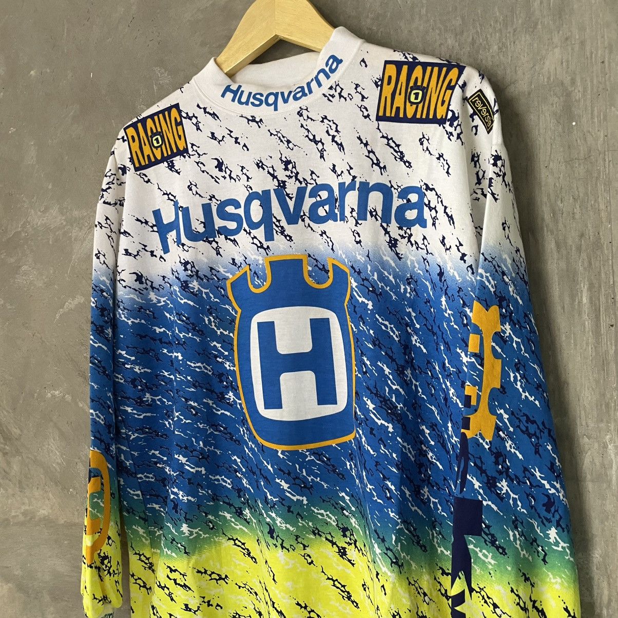 Gear for Sports × Vintage New Old Stock Vintage 90s Jersey Motocross Husqvarna Size US L / EU 52-54 / 3 - 7 Thumbnail
