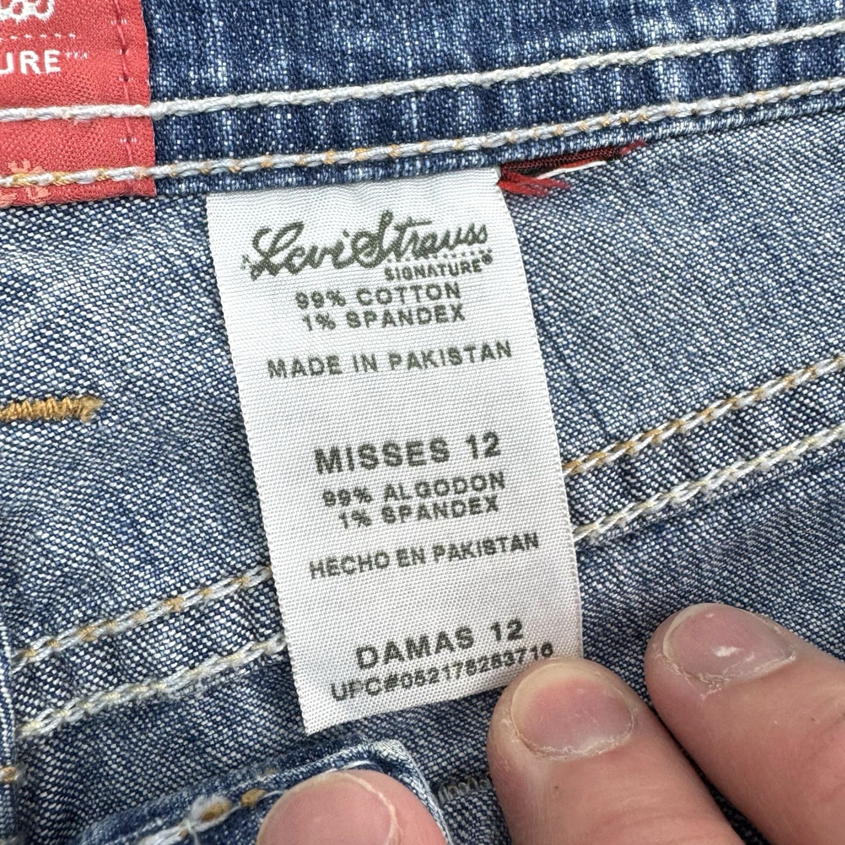 Levi's VINTAGE Levi's High Waist Jean Shorts Women's 12 Blue Stretch Hipster Y2K Classic Size 34" / US 12 / IT 48 - 5 Thumbnail