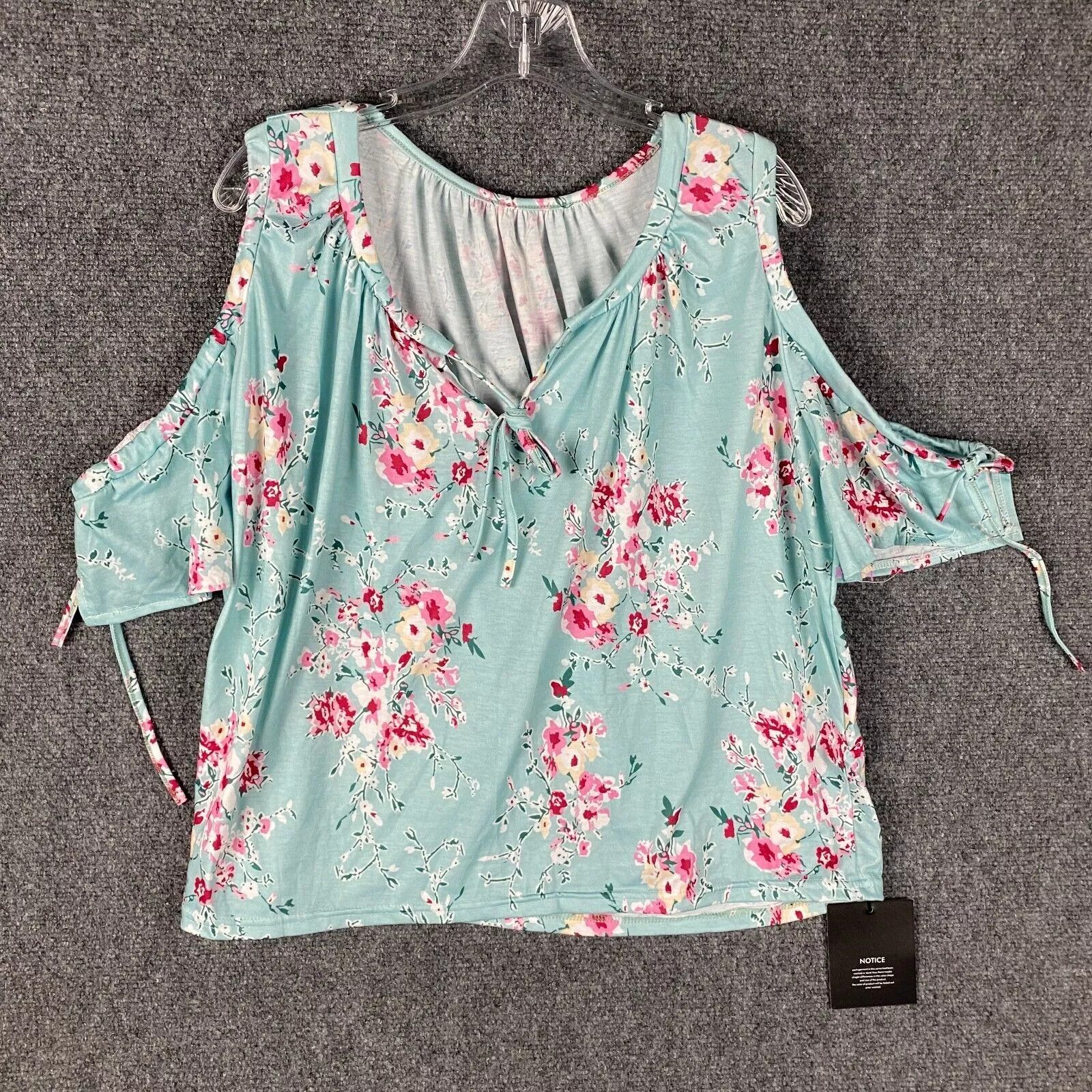 Other Koandaily Blouse Women's Large Cold Shoulder NWT Floral L Size L / US 10 / IT 46 - 1 Thumbnail