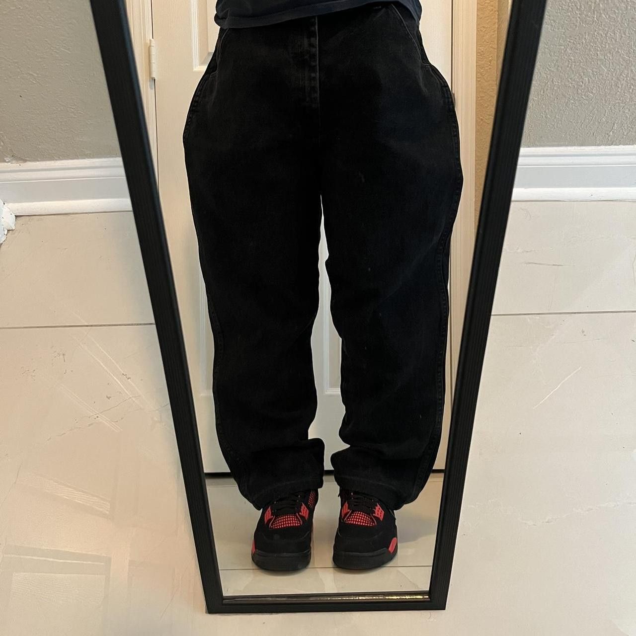 Japanese Brand × Vintage Vintage Y2K/2000s Grunge Essential Black Denim Jeans! Size US 40 / EU 56 - 1 Thumbnail