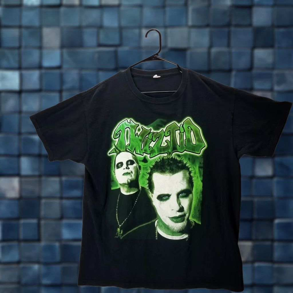 Vintage Insane Clown Posse Twiztid Big Print T-Shirt L Adult Black Short Sleeve Crew Neck Kopie? Size US L / EU 52-54 / 3 - 1 Thumbnail