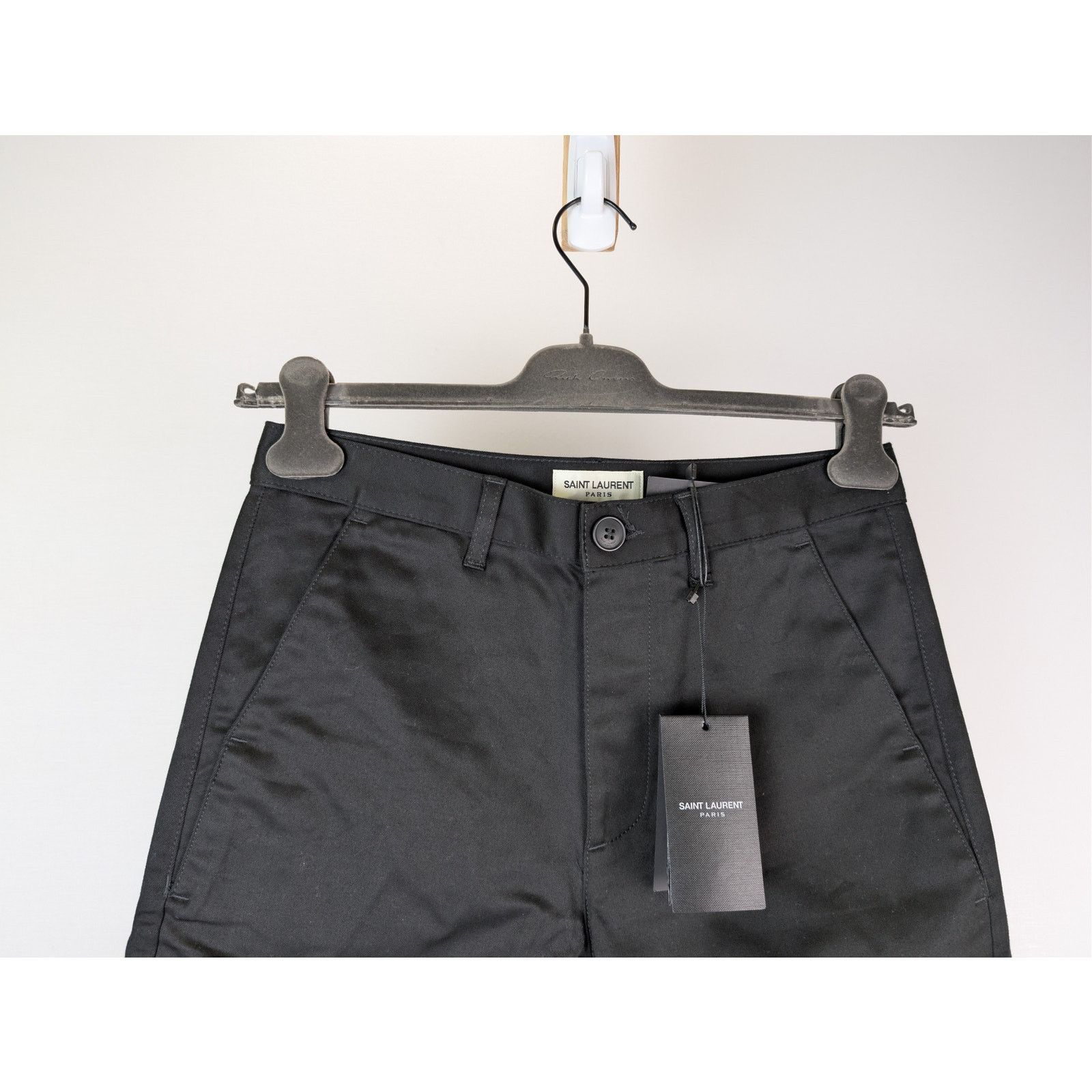 Saint Laurent Paris o1rshd1 Chinos Jeans in Black Raw Size US 29 - 3 Thumbnail