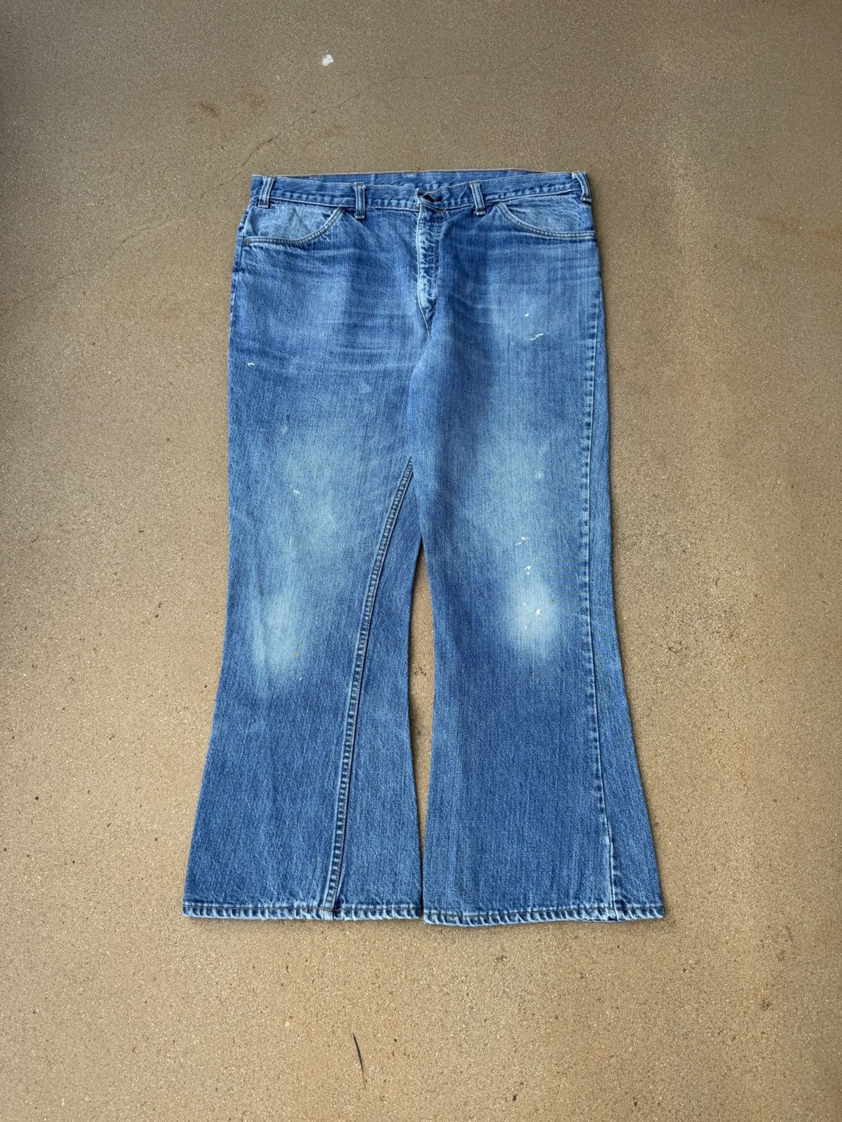 Levi's Vtg 70’s Levi’s 646 Orange Tab Bellbottom Flare Jeans 38x27 Size US 38 / EU 54 - 1 Thumbnail