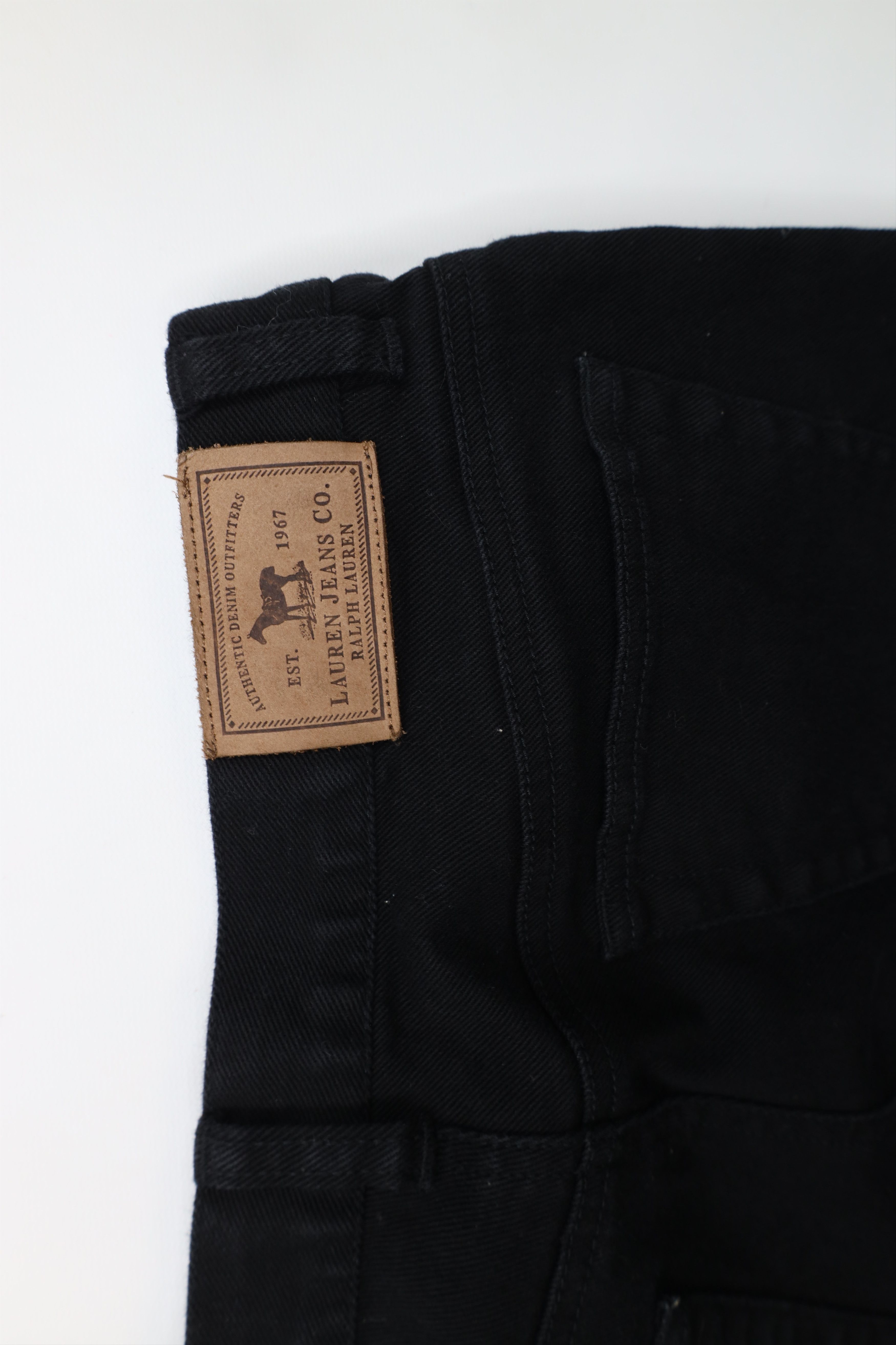 Ralph Lauren Vintage 90s Ralph Lauren Stretch Wide Leg Denim Jeans Black Size 32" / US 10 / IT 46 - 14 Thumbnail